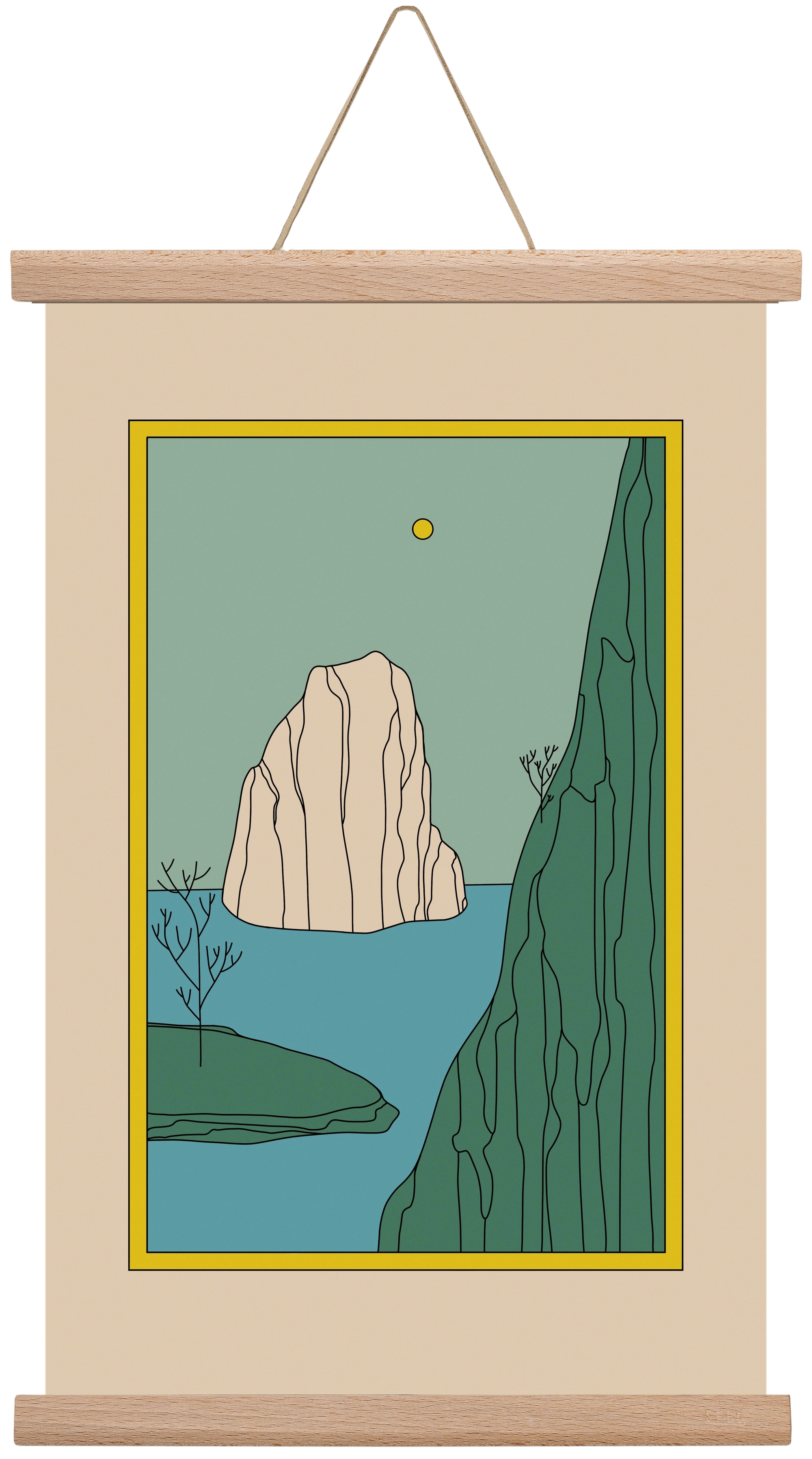 HERE, 30x45 cm (30x45 cm), Tölgy akasztó