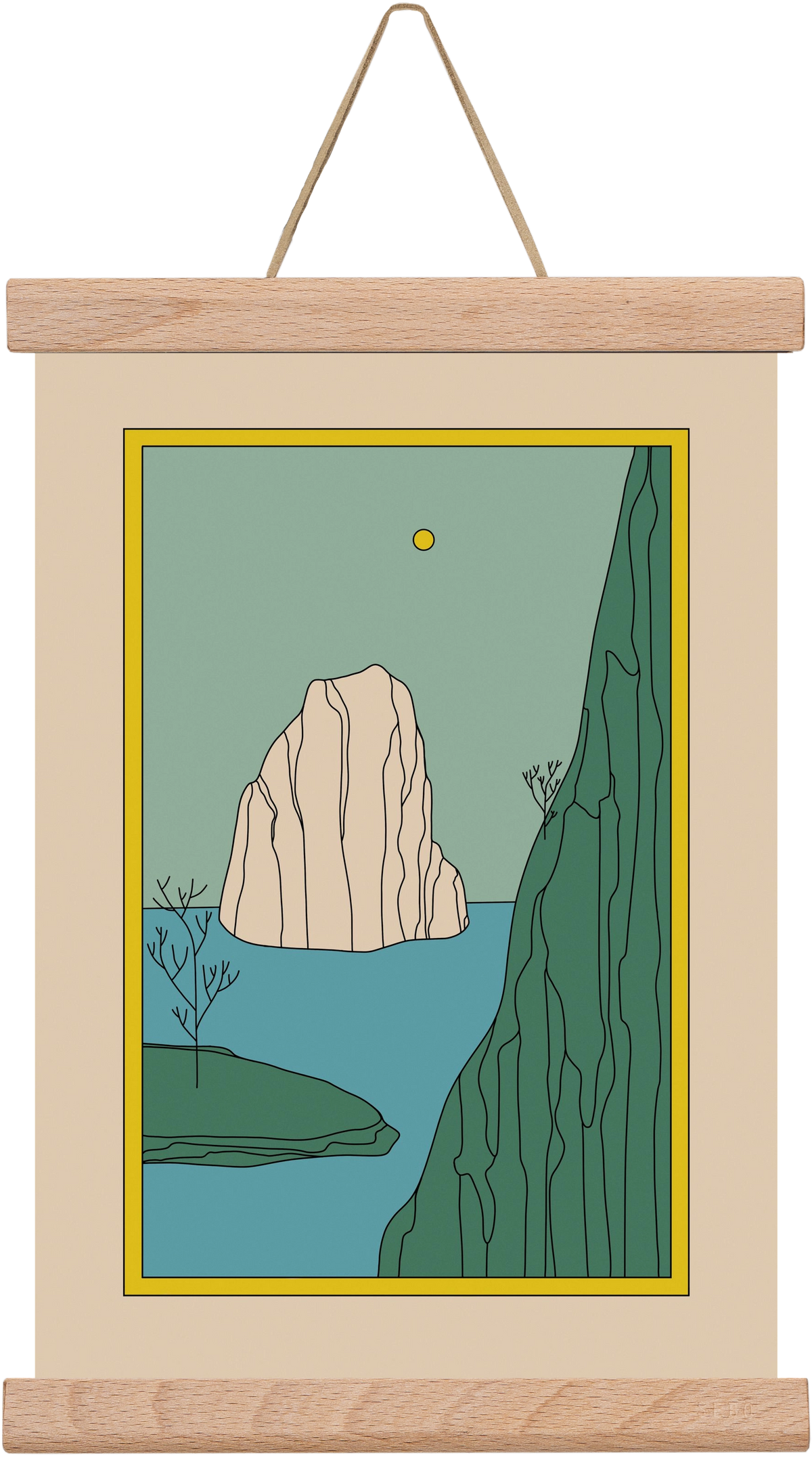 HERE, 20x30 cm (20x30 cm), Tölgy akasztó