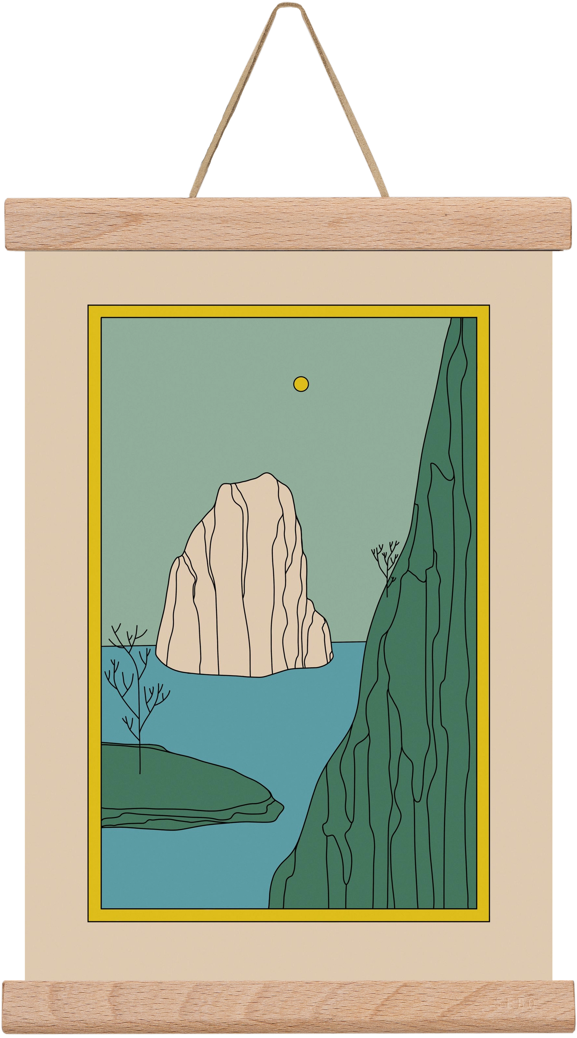 HERE, 20x30 cm (20x30 cm), Tölgy akasztó