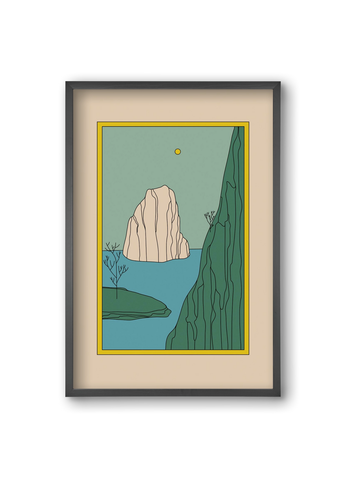 HERE, 20x30 cm (20x30 cm), Fekete keret