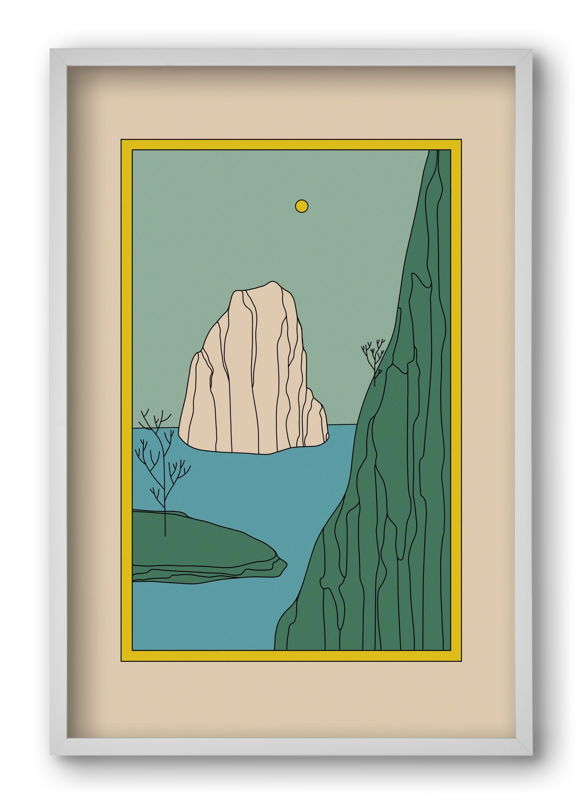 HERE, 40x60 cm (40x60 cm), Fehér keret