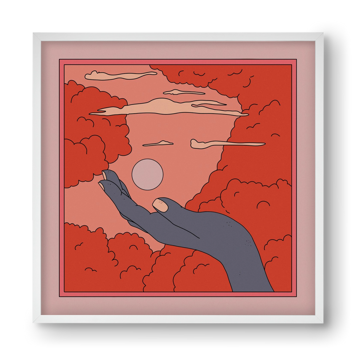 SVET, 40x40 cm (40x40 cm), Fehér keret