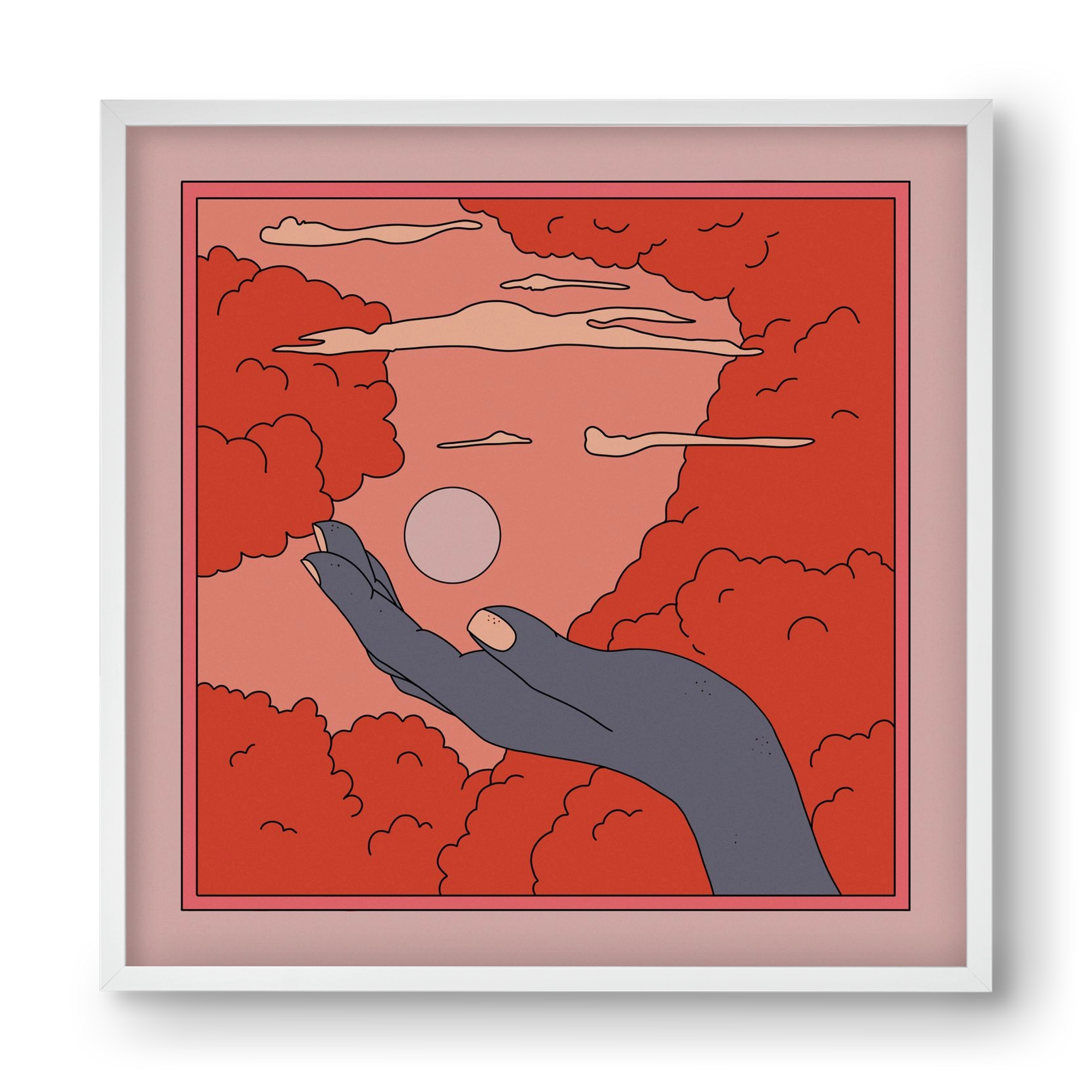 SVET, 40x40 cm (40x40 cm), Fehér keret