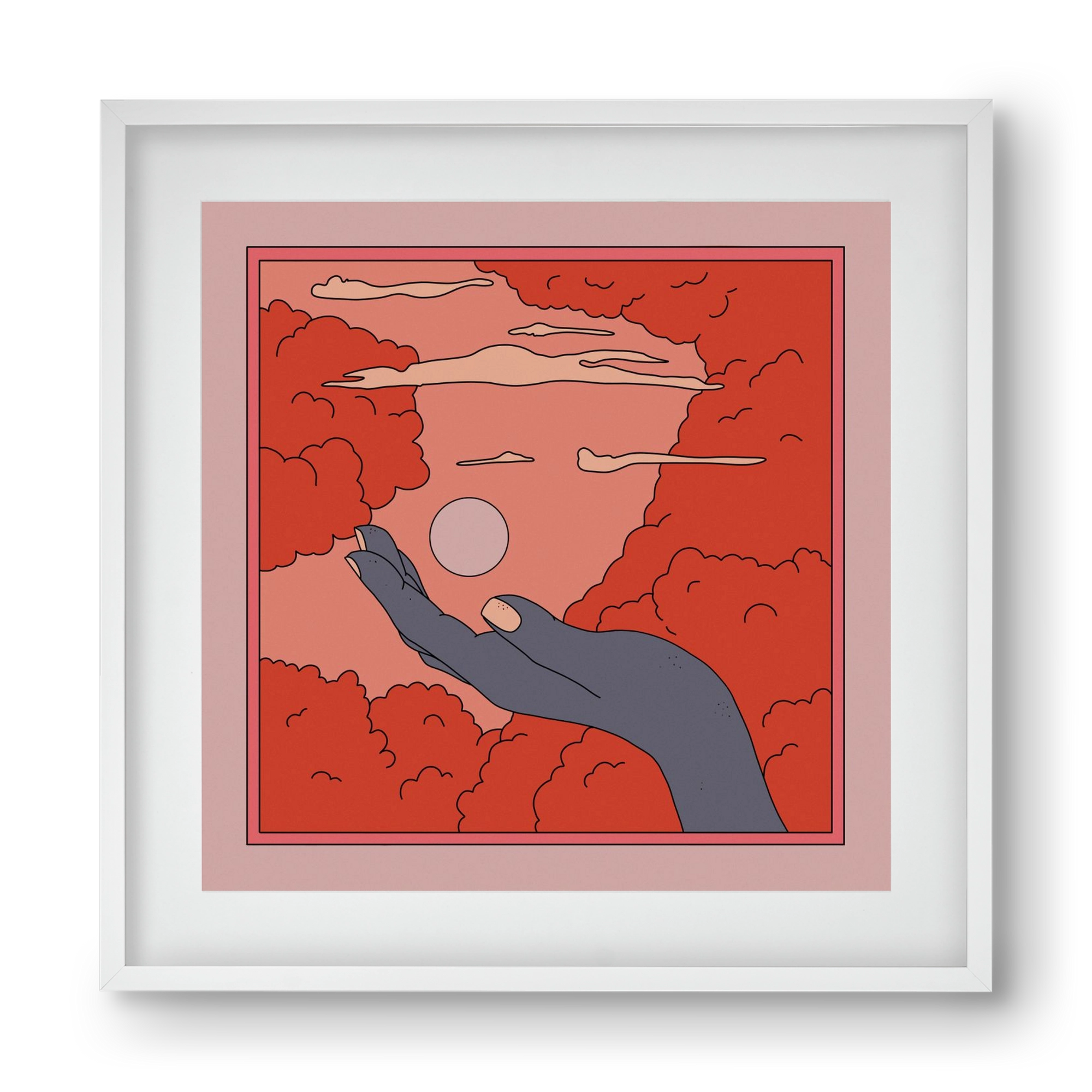 SVET, 40x40 cm (30x30 cm), Fehér keret, paszpartuval