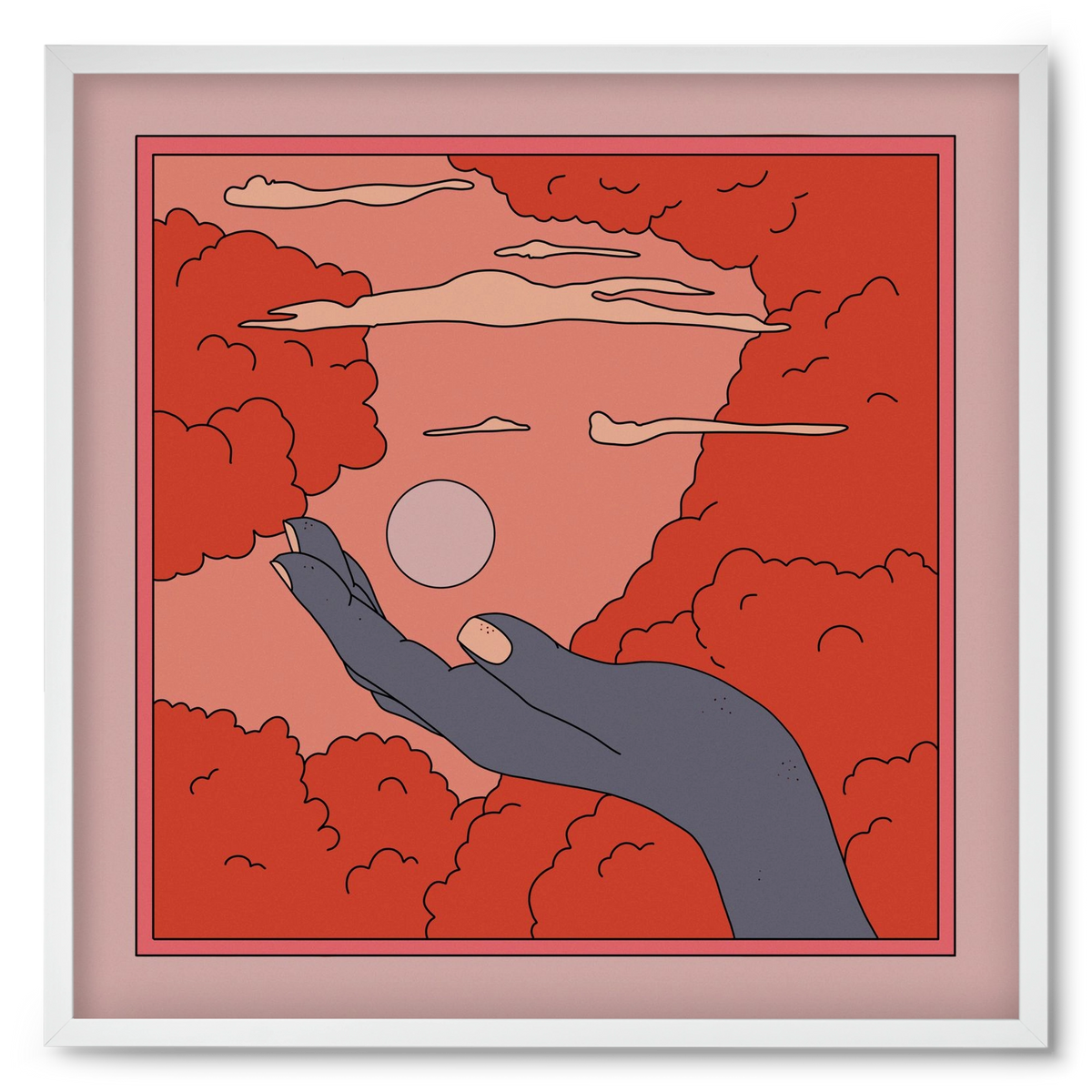 SVET, 50x50 cm (50x50 cm), Fehér keret