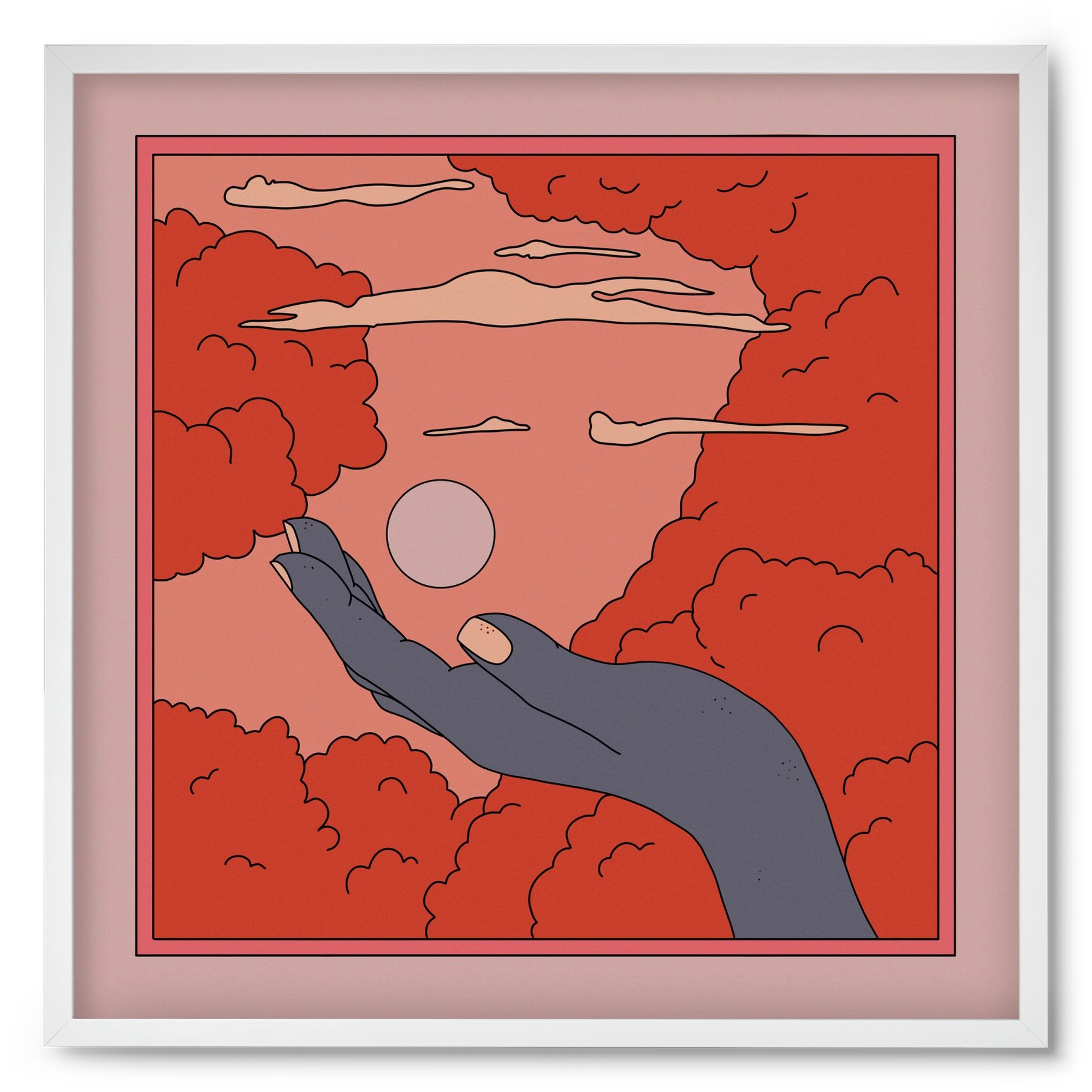 SVET, 50x50 cm (50x50 cm), Fehér keret