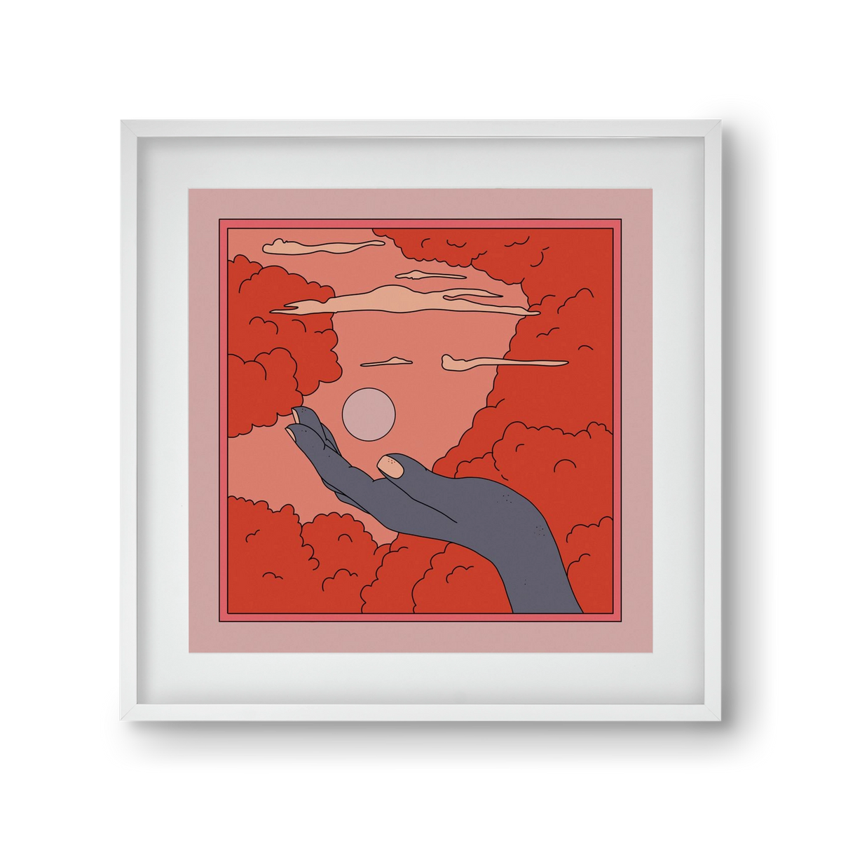 SVET, 30x30 cm (20x20 cm), Fehér keret, paszpartuval