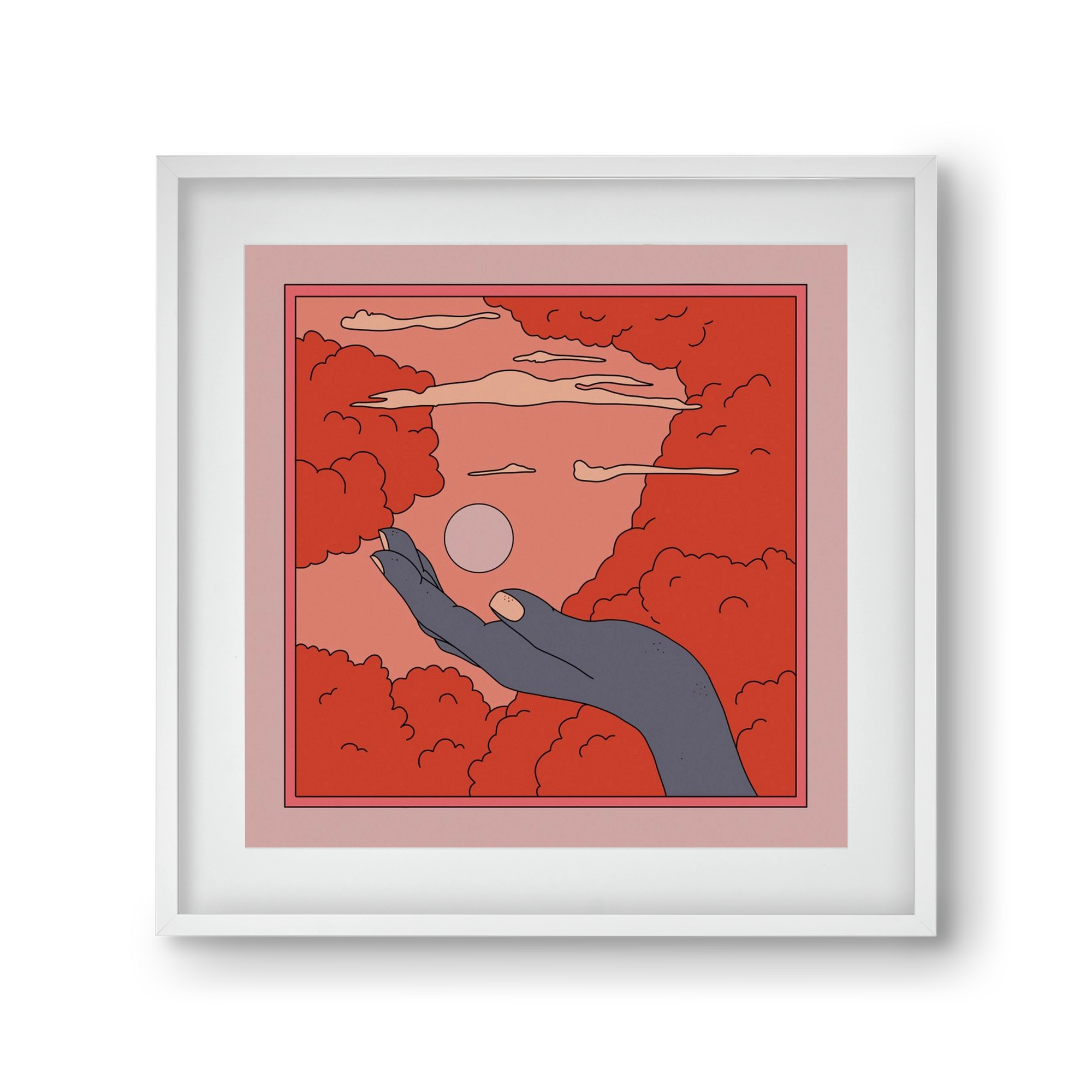 SVET, 30x30 cm (20x20 cm), Fehér keret, paszpartuval