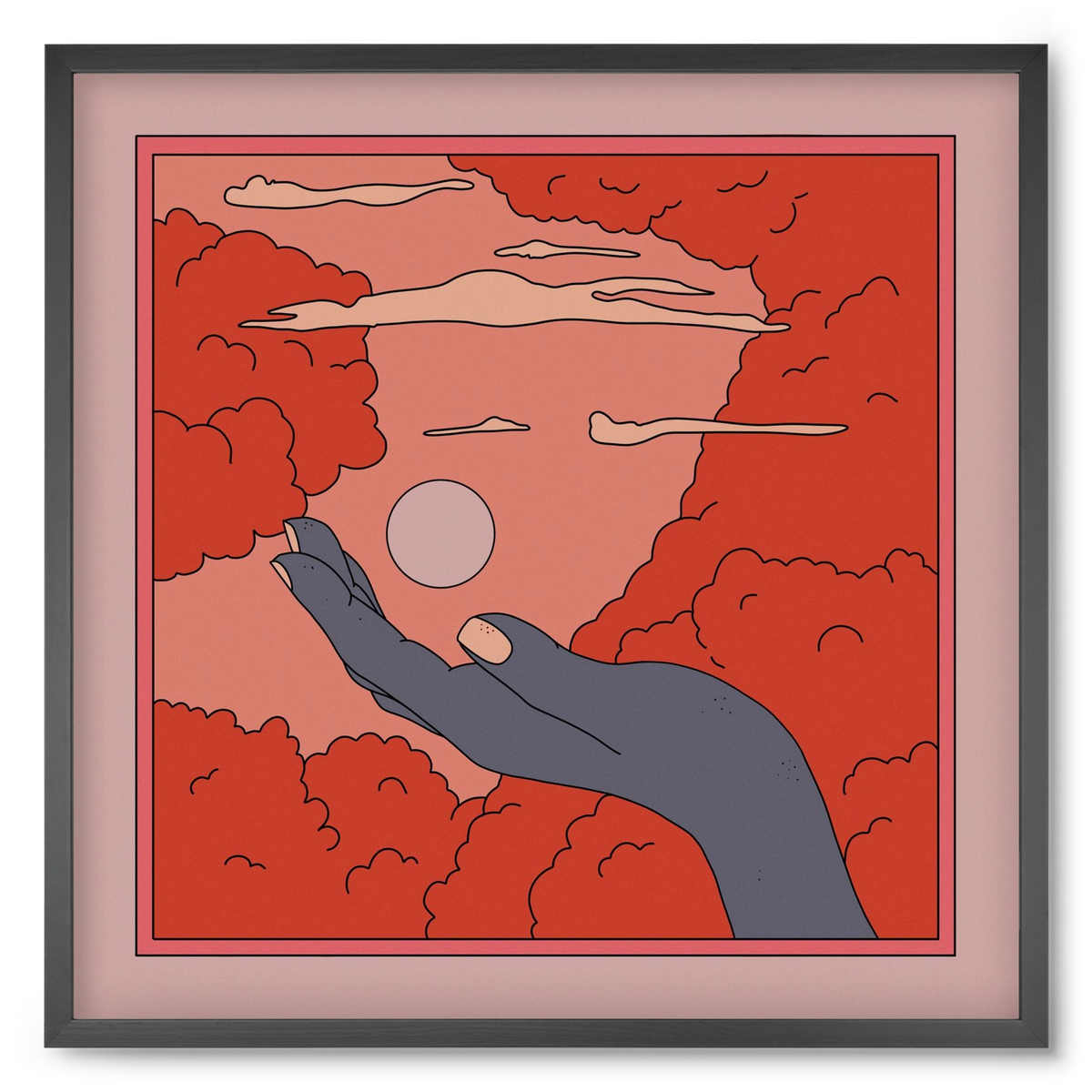 SVET, 50x50 cm (50x50 cm), Fekete keret