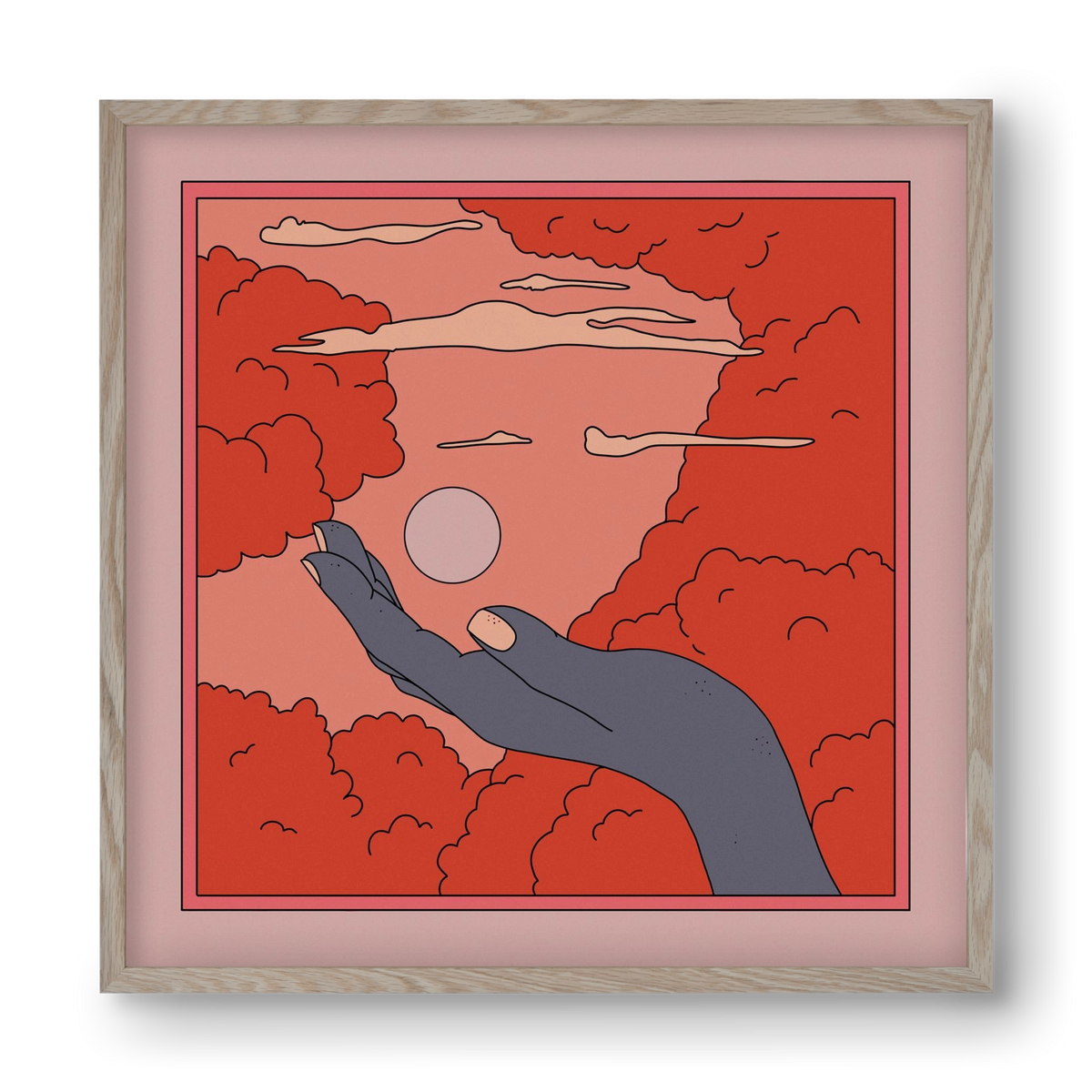 SVET, 40x40 cm (40x40 cm), Tölgy keret