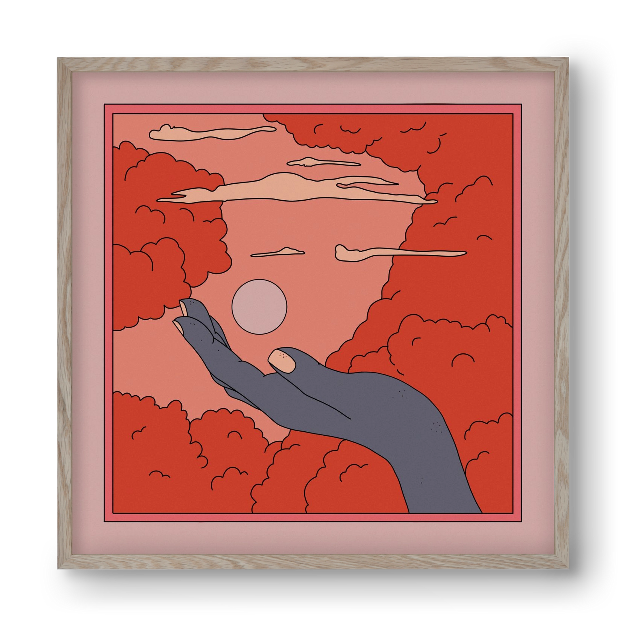 SVET, 40x40 cm (40x40 cm), Tölgy keret