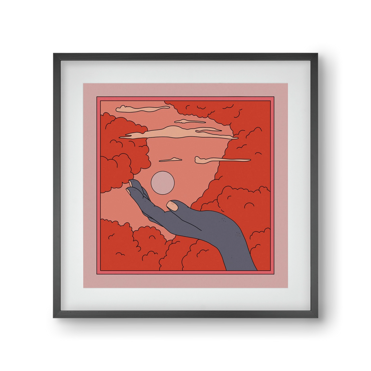 SVET, 30x30 cm (20x20 cm), Fekete keret, paszpartuval