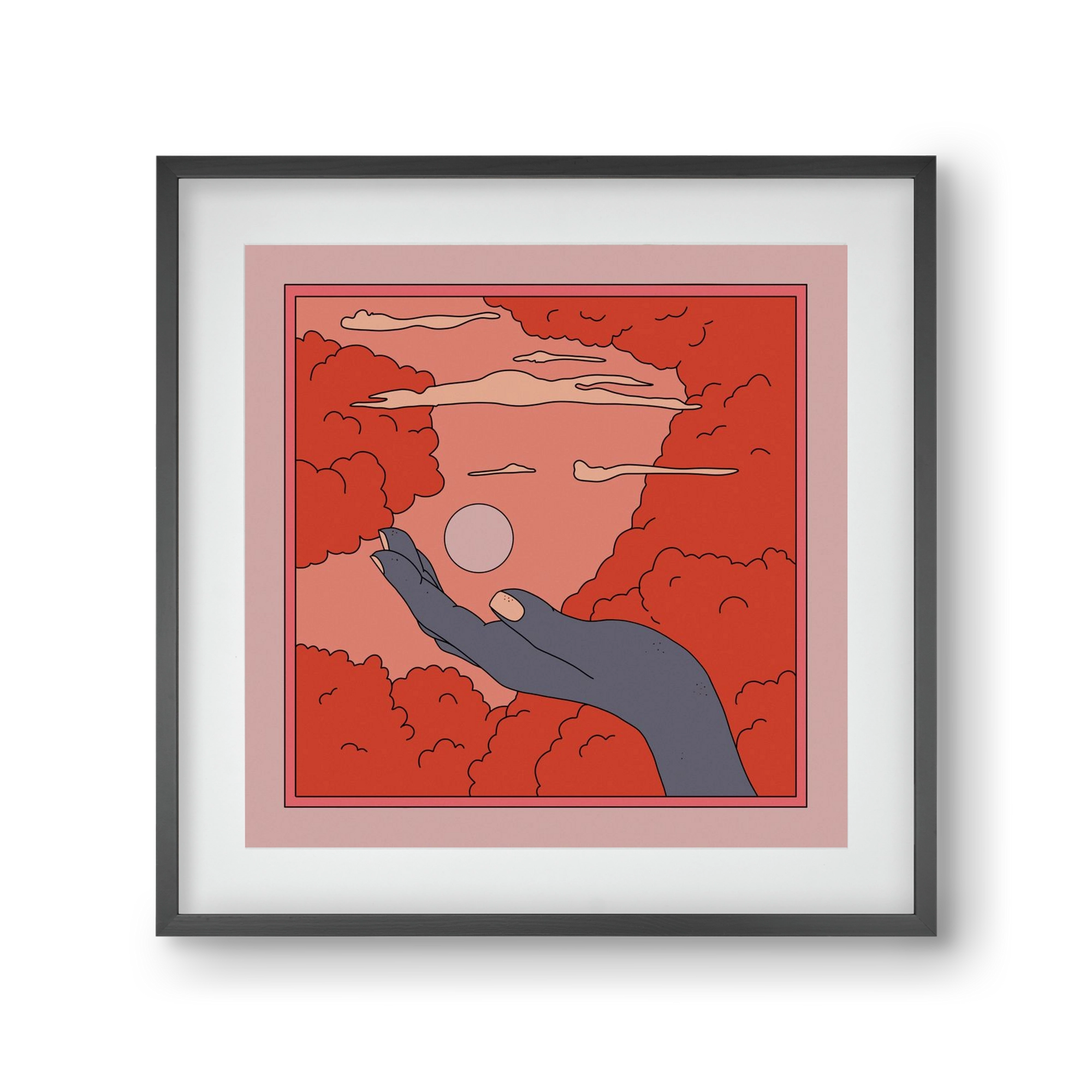 SVET, 30x30 cm (20x20 cm), Fekete keret, paszpartuval