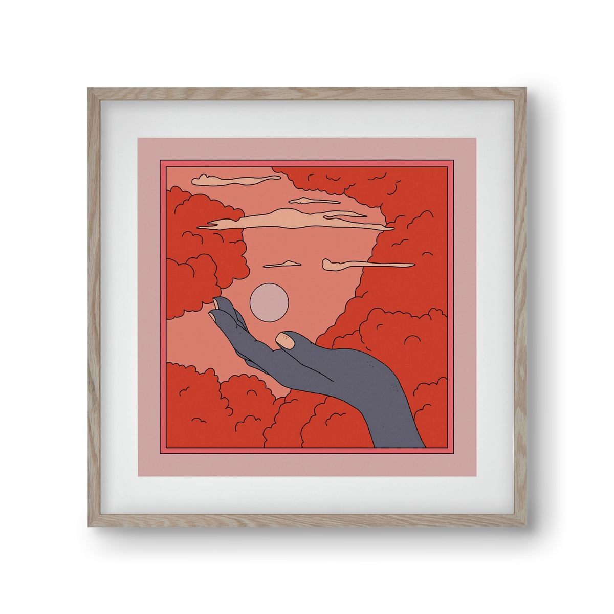 SVET, 30x30 cm (20x20 cm), Tölgy keret, paszpartuval