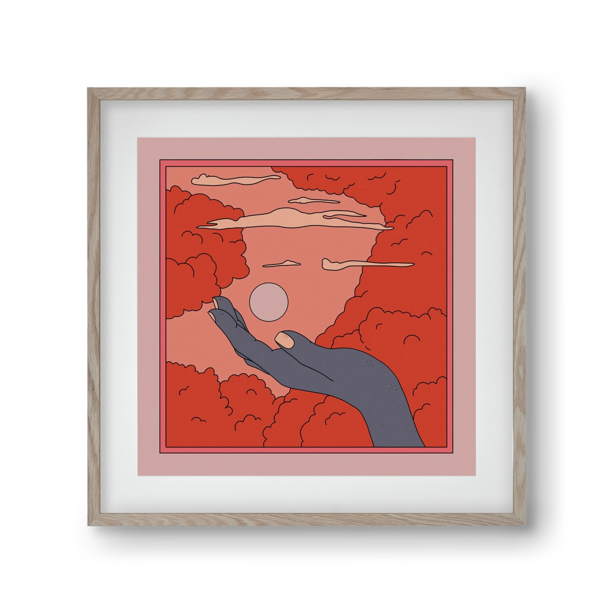 SVET, 30x30 cm (20x20 cm), Tölgy keret, paszpartuval