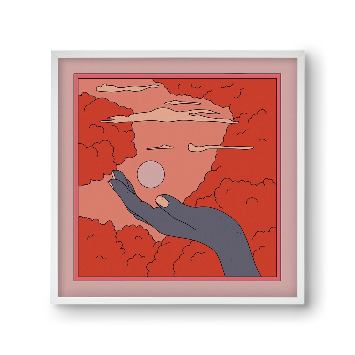 SVET, 30x30 cm (30x30 cm), Fehér keret