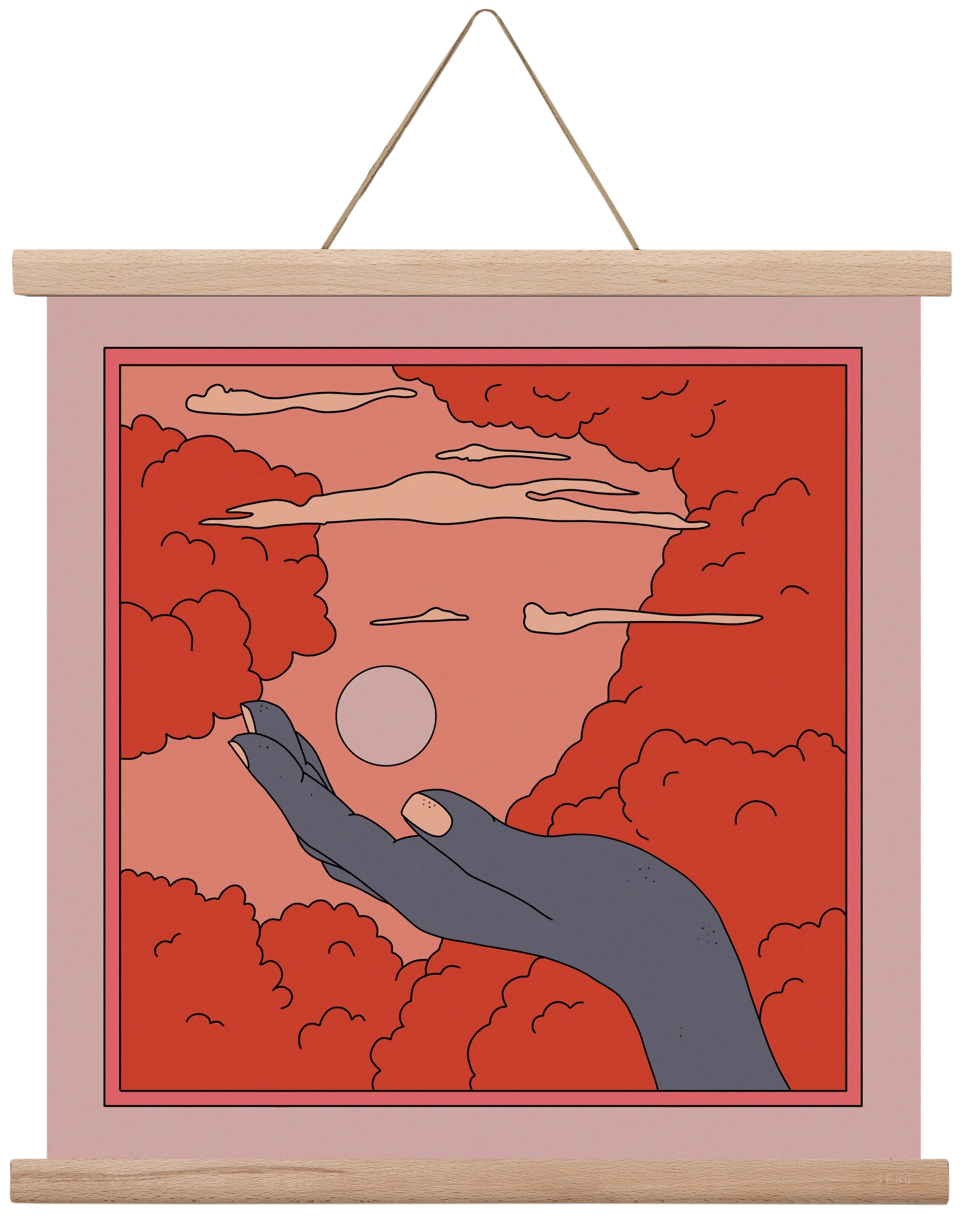 SVET, 40x40 cm (40x40 cm), Tölgy akasztó