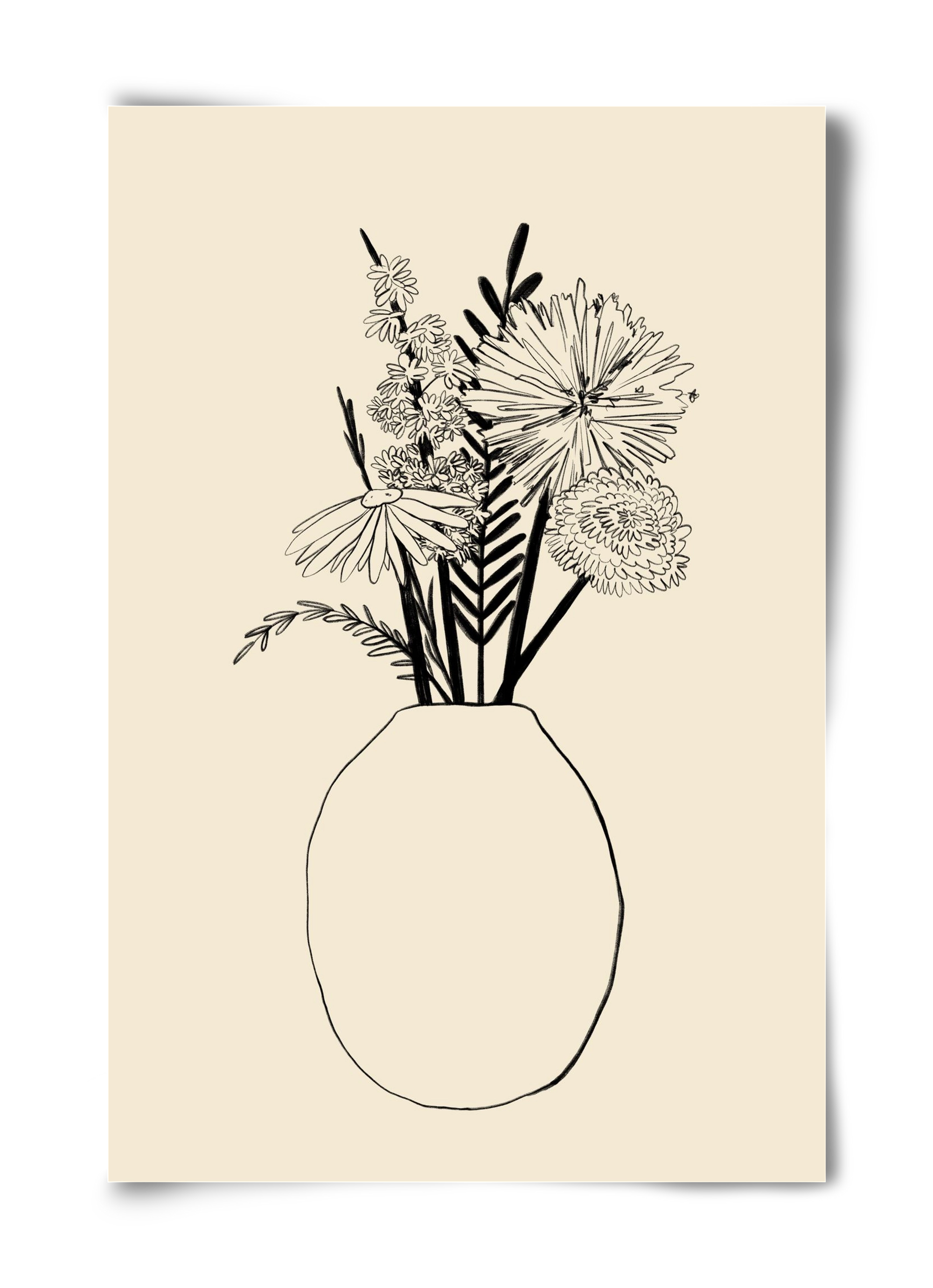 BOUQUET OF FLOWERS , 40x60 cm, Keret nélkül