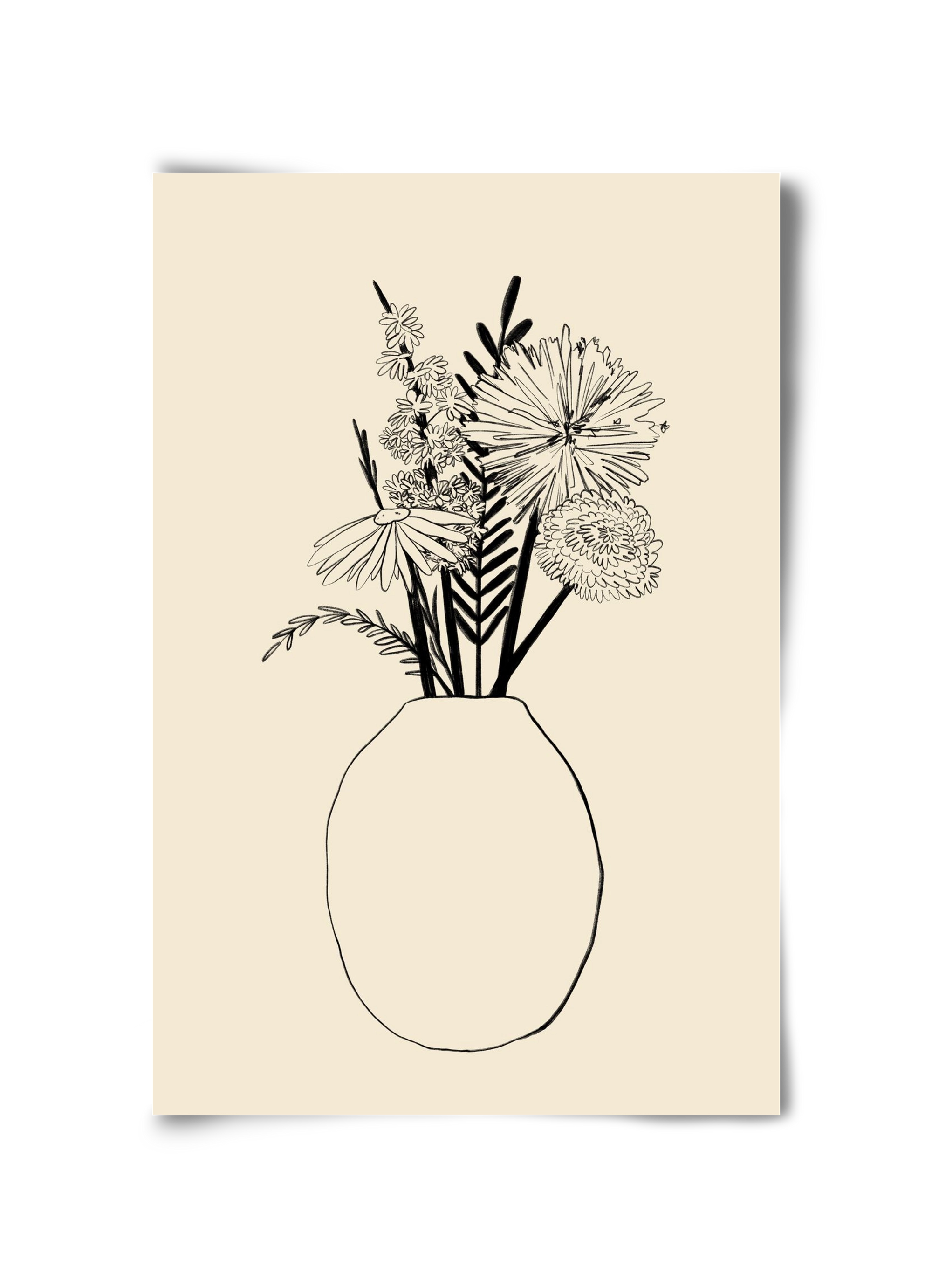 BOUQUET OF FLOWERS , 30x45 cm, Keret nélkül