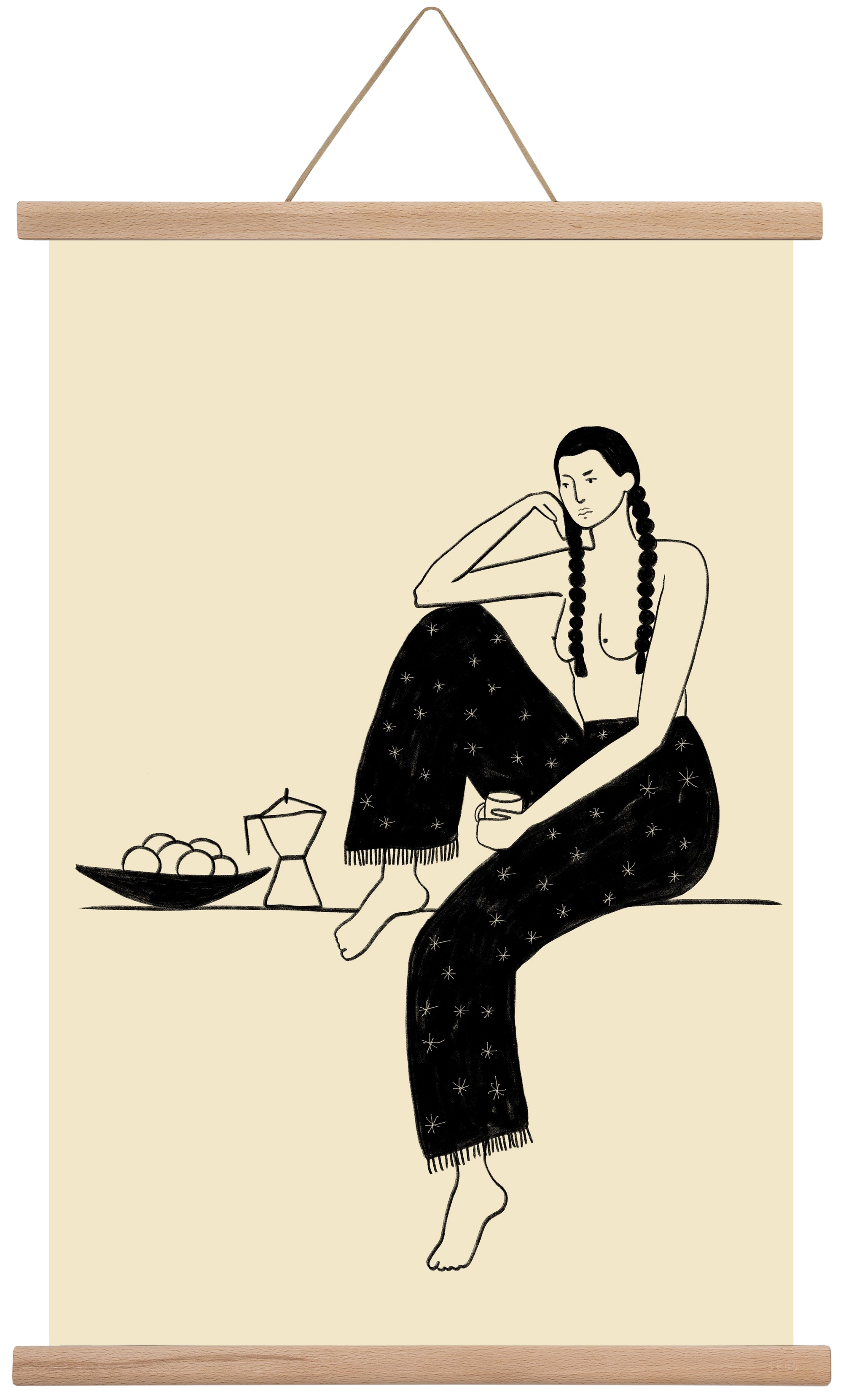 Morning, 40x60 cm (40x60 cm), Tölgy akasztó