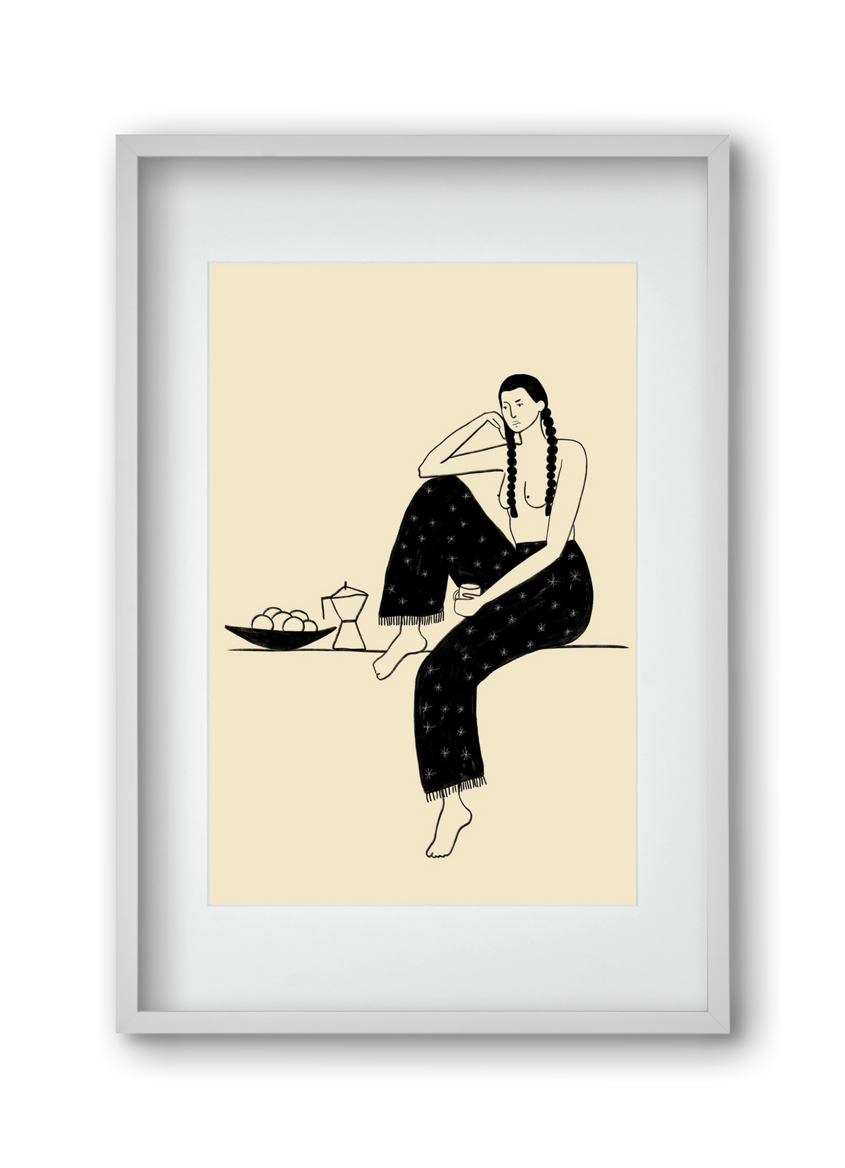 Morning, 30x45 cm (20x30 cm), Fehér keret, paszpartuval