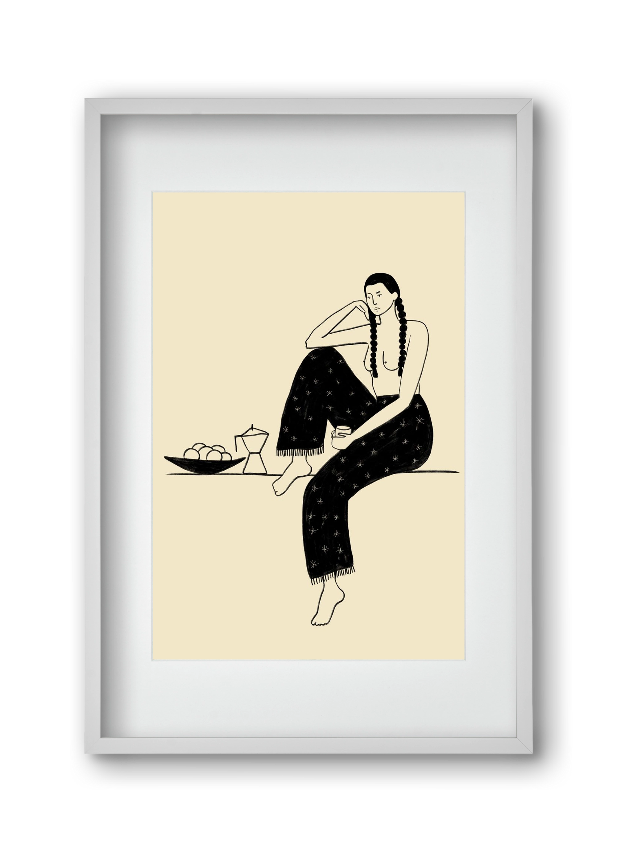 Morning, 30x45 cm (20x30 cm), Fehér keret, paszpartuval