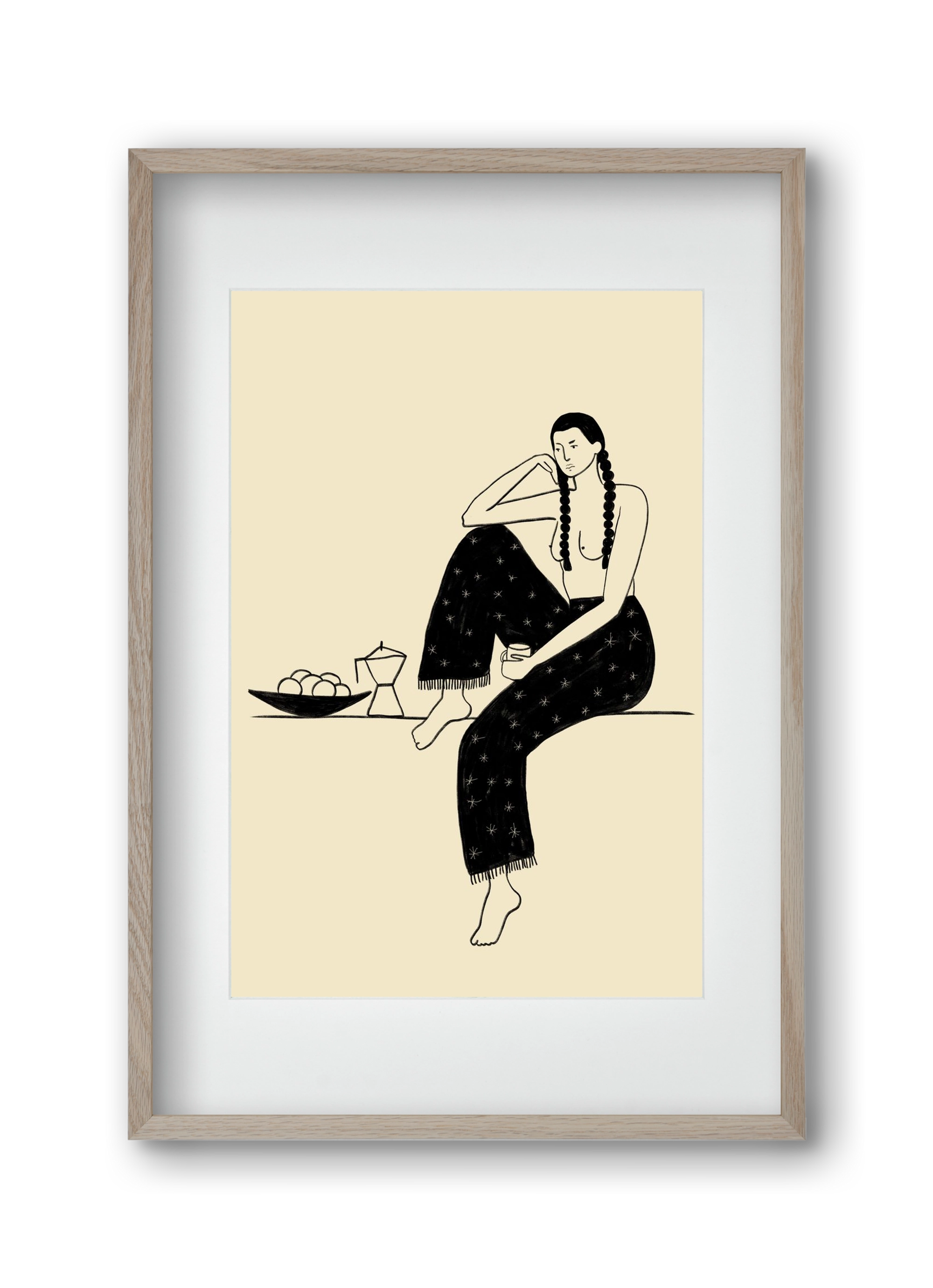 Morning, 30x45 cm (20x30 cm), Tölgy keret, paszpartuval