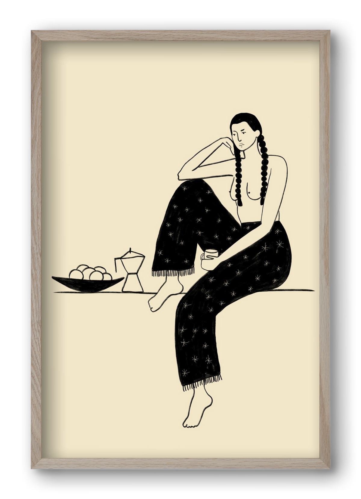 Morning, 40x60 cm (40x60 cm), Tölgy keret