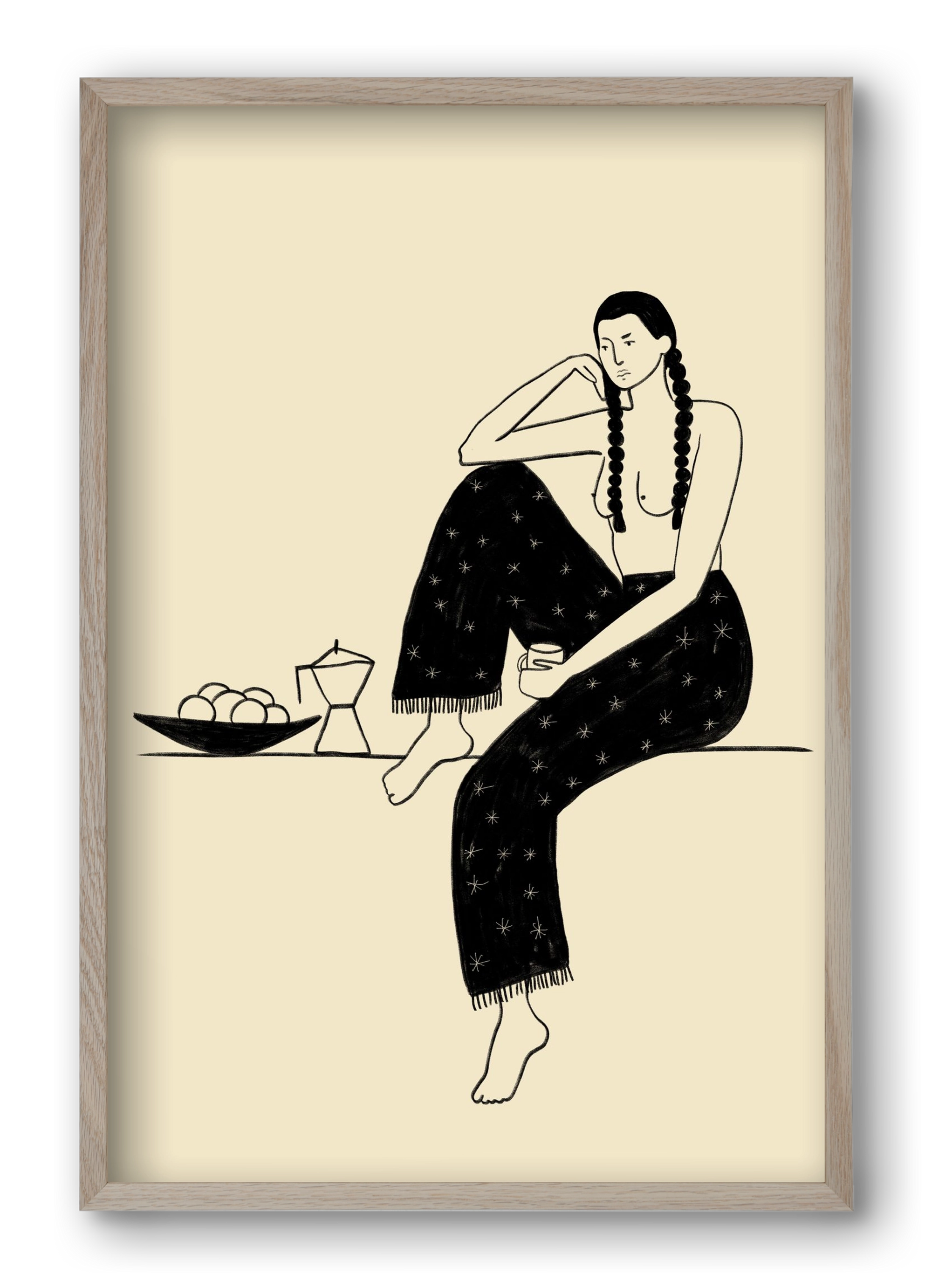 Morning, 40x60 cm (40x60 cm), Tölgy keret