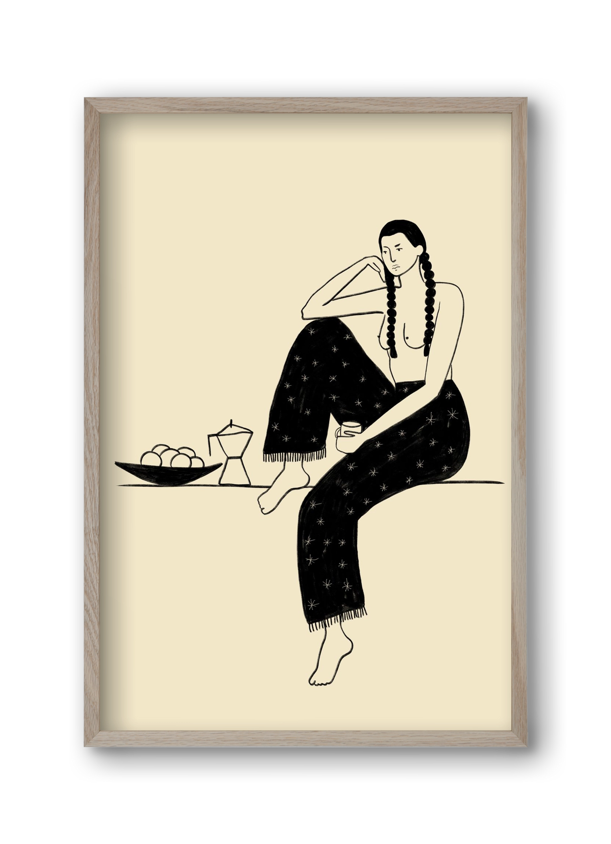 Morning, 30x45 cm (30x45 cm), Tölgy keret