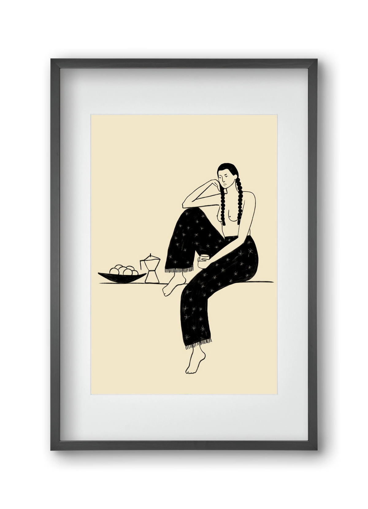 Morning, 30x45 cm (20x30 cm), Fekete keret, paszpartuval