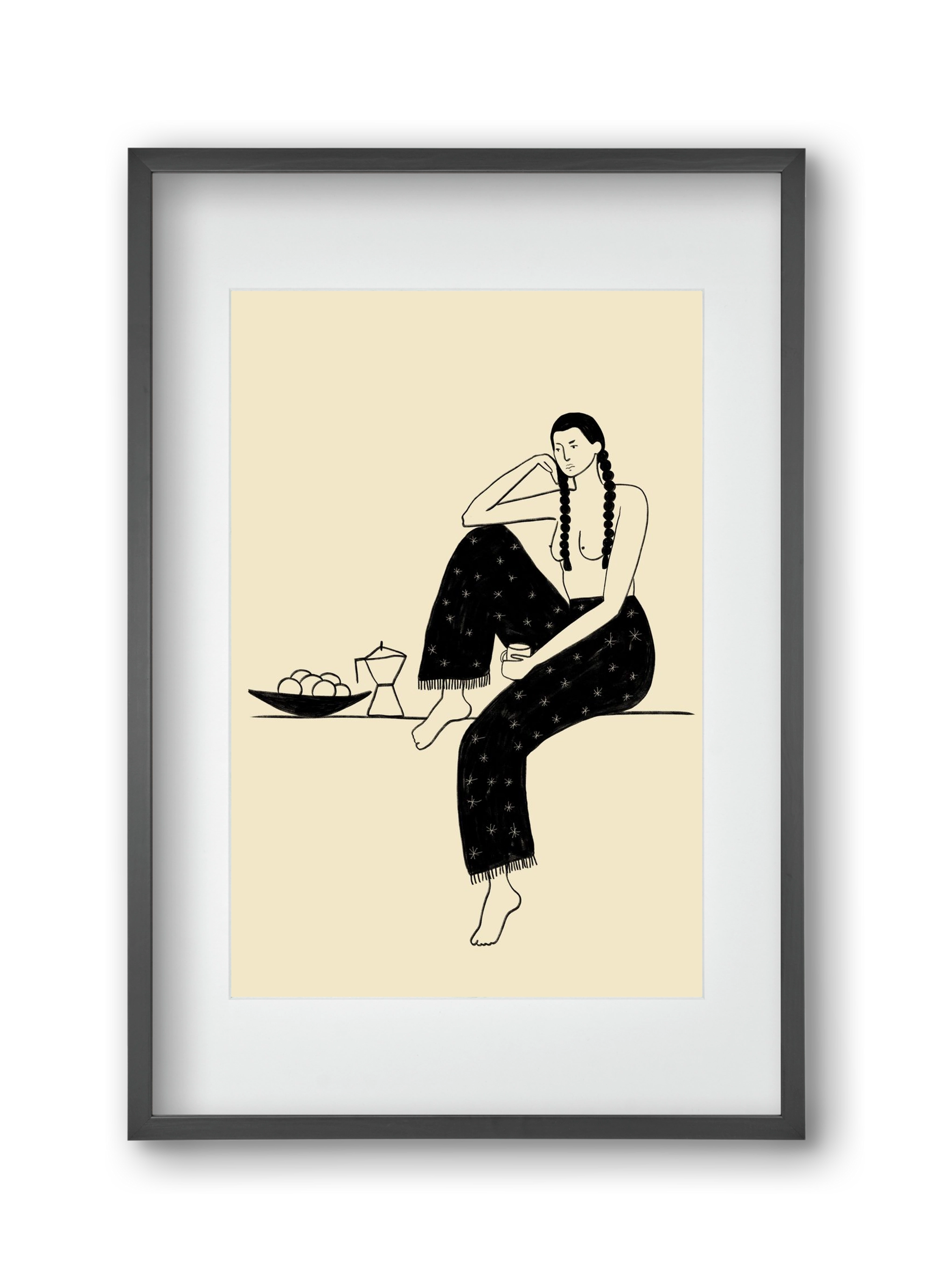 Morning, 30x45 cm (20x30 cm), Fekete keret, paszpartuval