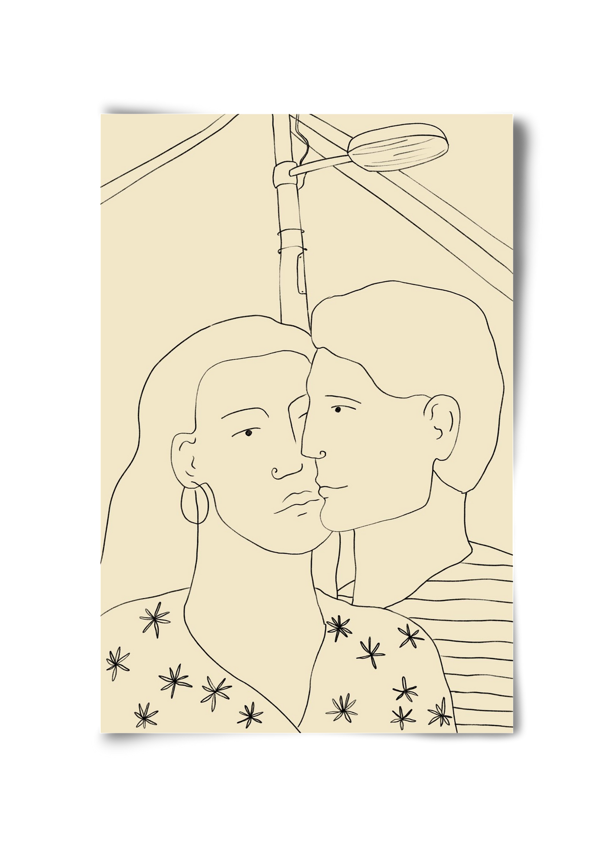 COUPLE IN LOVE UNDER A STREET SIGN, 30x45 cm, Keret nélkül