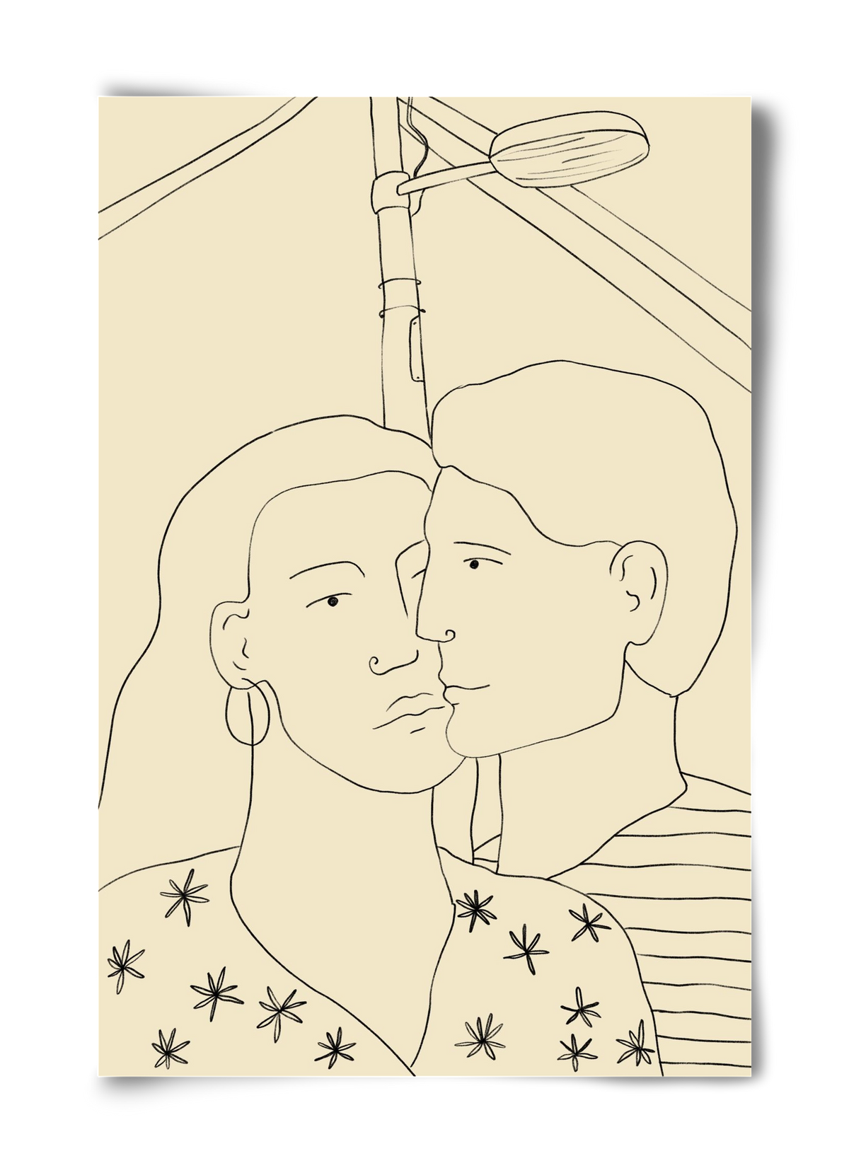 COUPLE IN LOVE UNDER A STREET SIGN, 40x60 cm, Keret nélkül