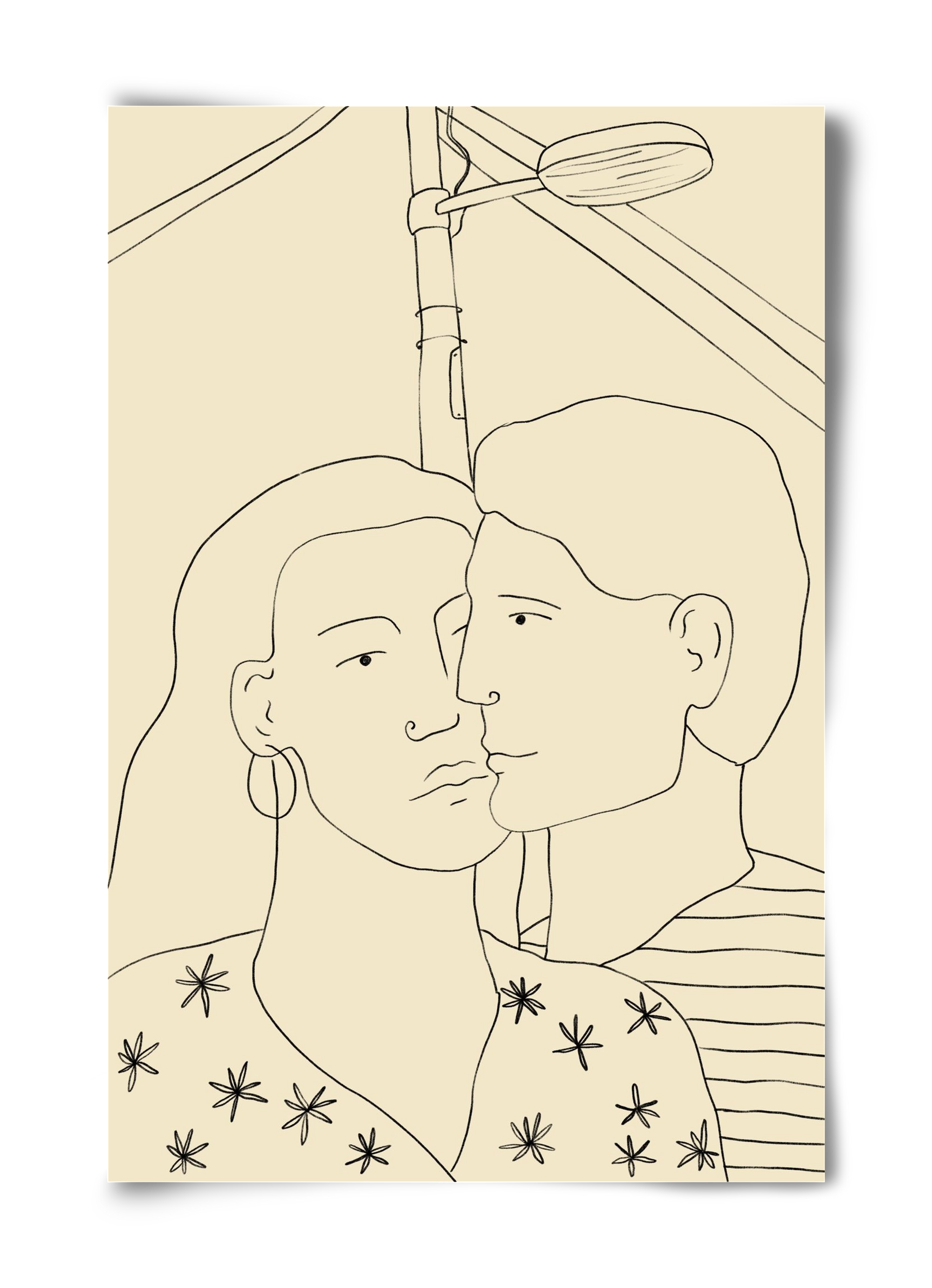 COUPLE IN LOVE UNDER A STREET SIGN, 40x60 cm, Keret nélkül