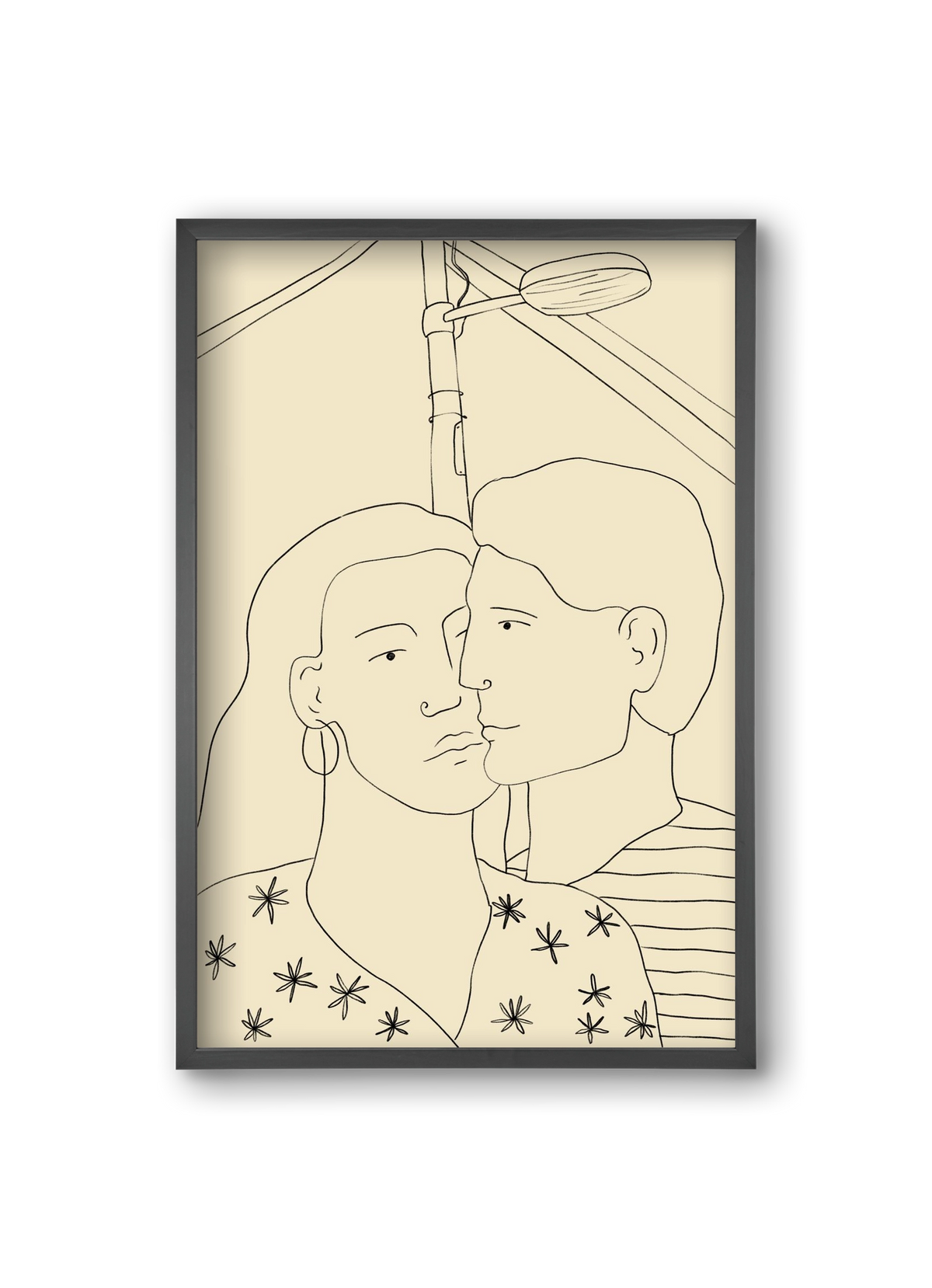 COUPLE IN LOVE UNDER A STREET SIGN, 20x30 cm (20x30 cm), Fekete keret