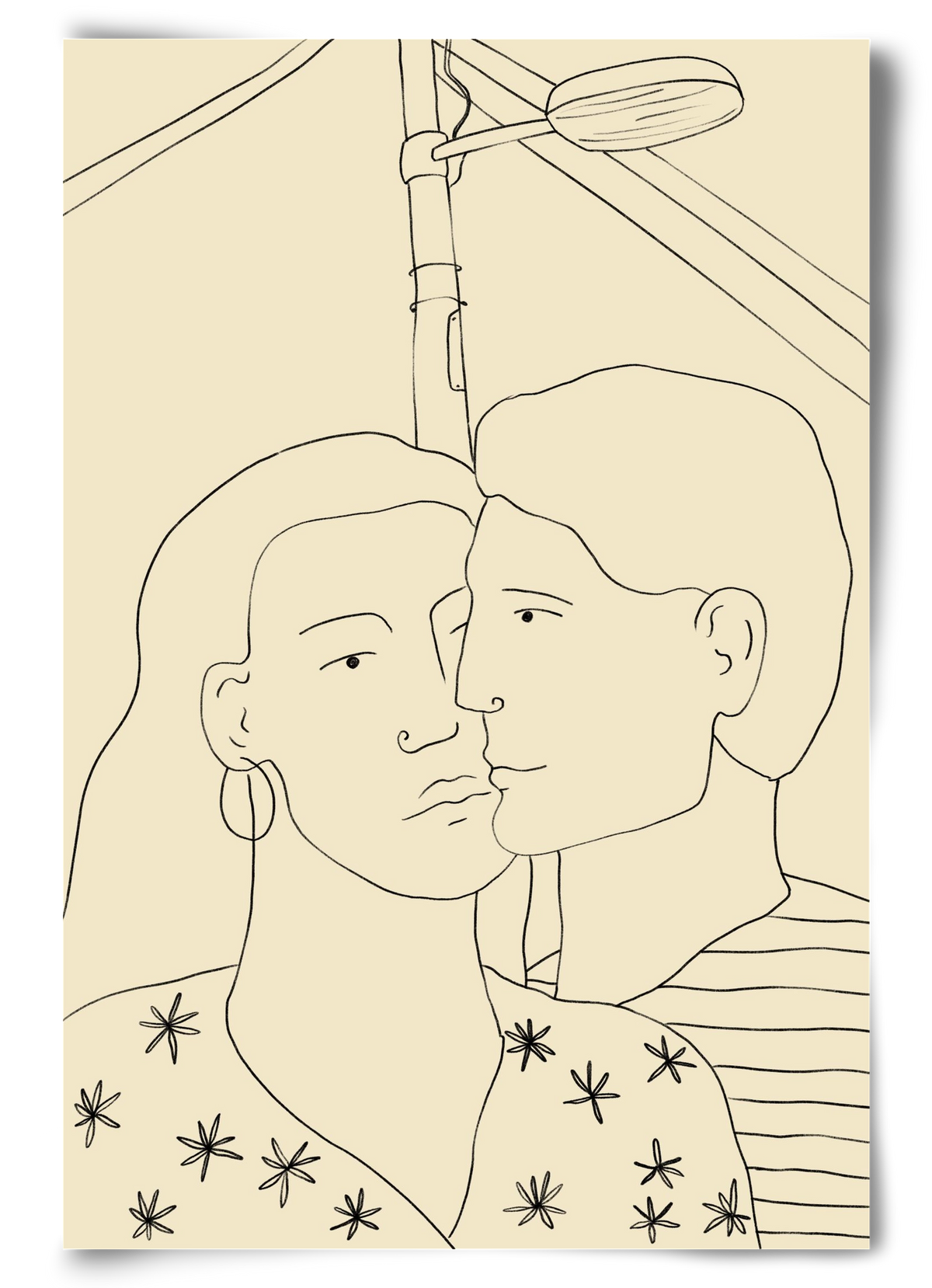 COUPLE IN LOVE UNDER A STREET SIGN, 60x90 cm, Keret nélkül