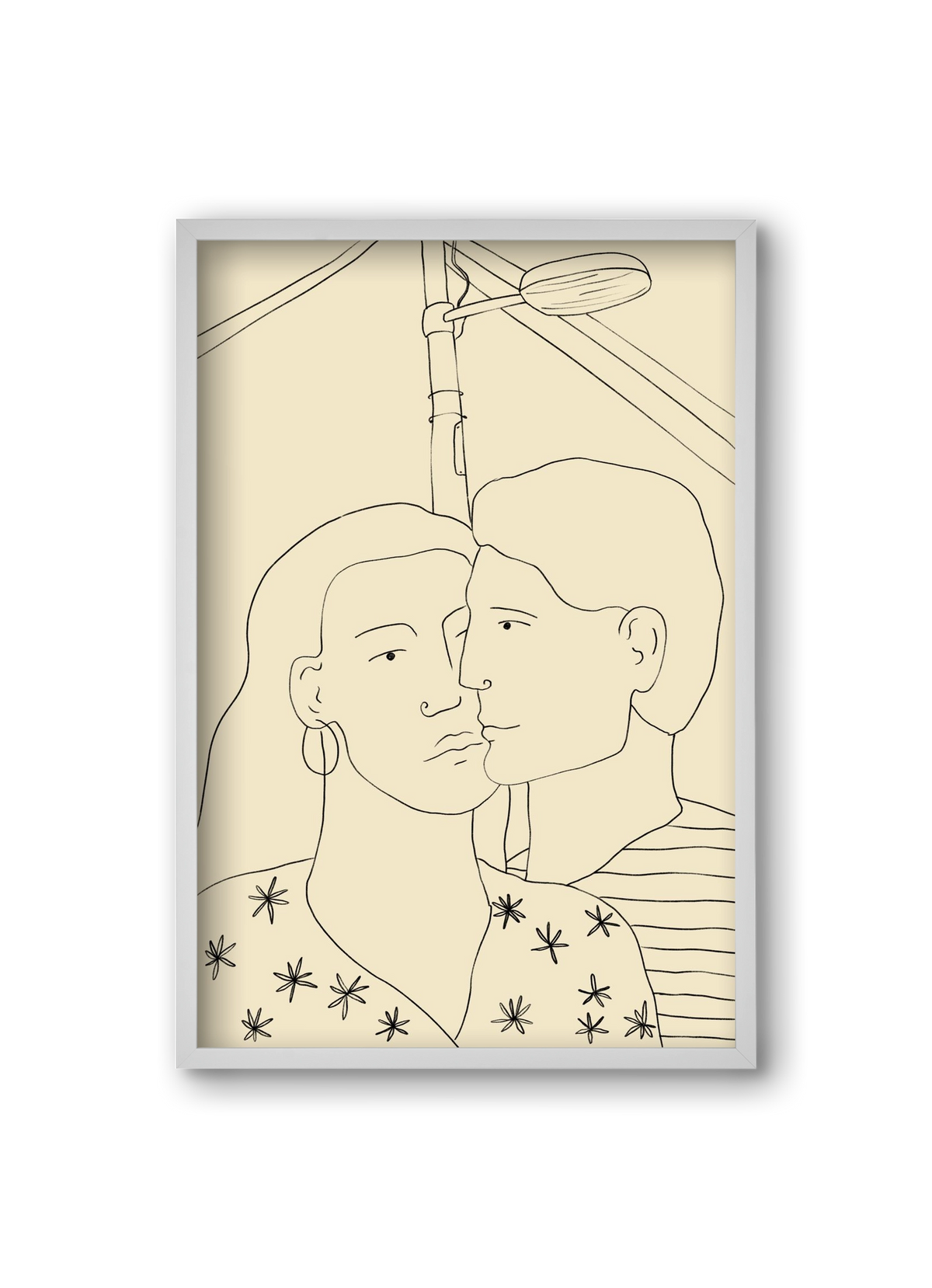 COUPLE IN LOVE UNDER A STREET SIGN, 20x30 cm (20x30 cm), Fehér keret