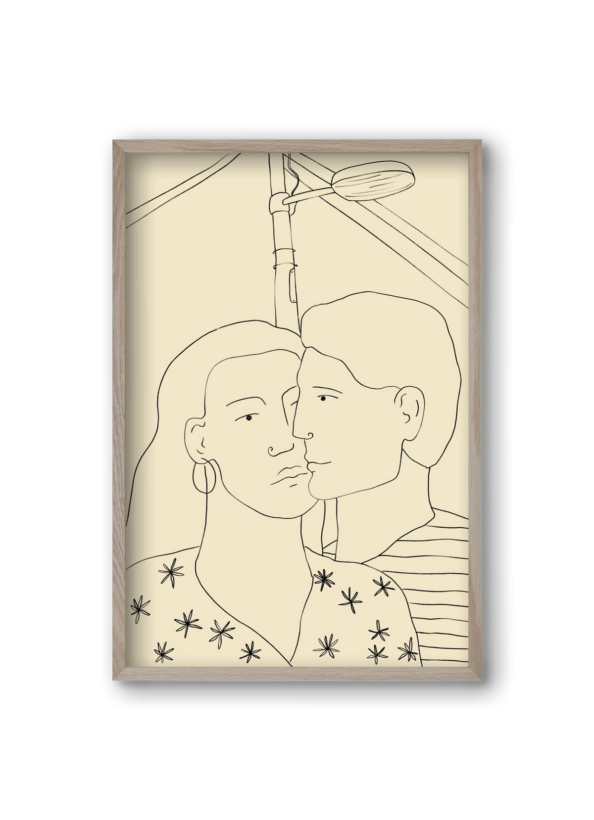 COUPLE IN LOVE UNDER A STREET SIGN, 20x30 cm (20x30 cm), Tölgy keret