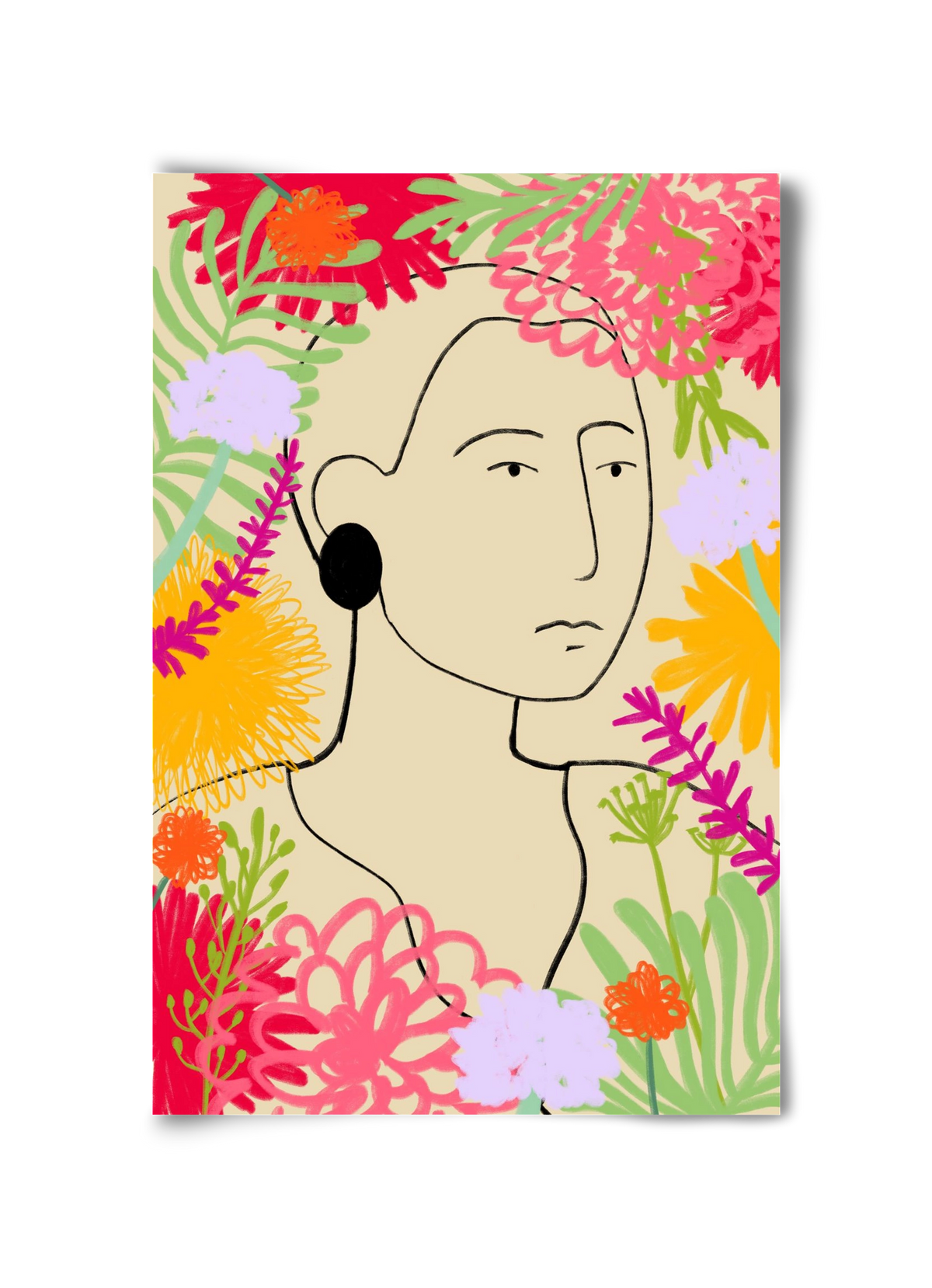 FLOWER WINDOW, 30x45 cm, Keret nélkül