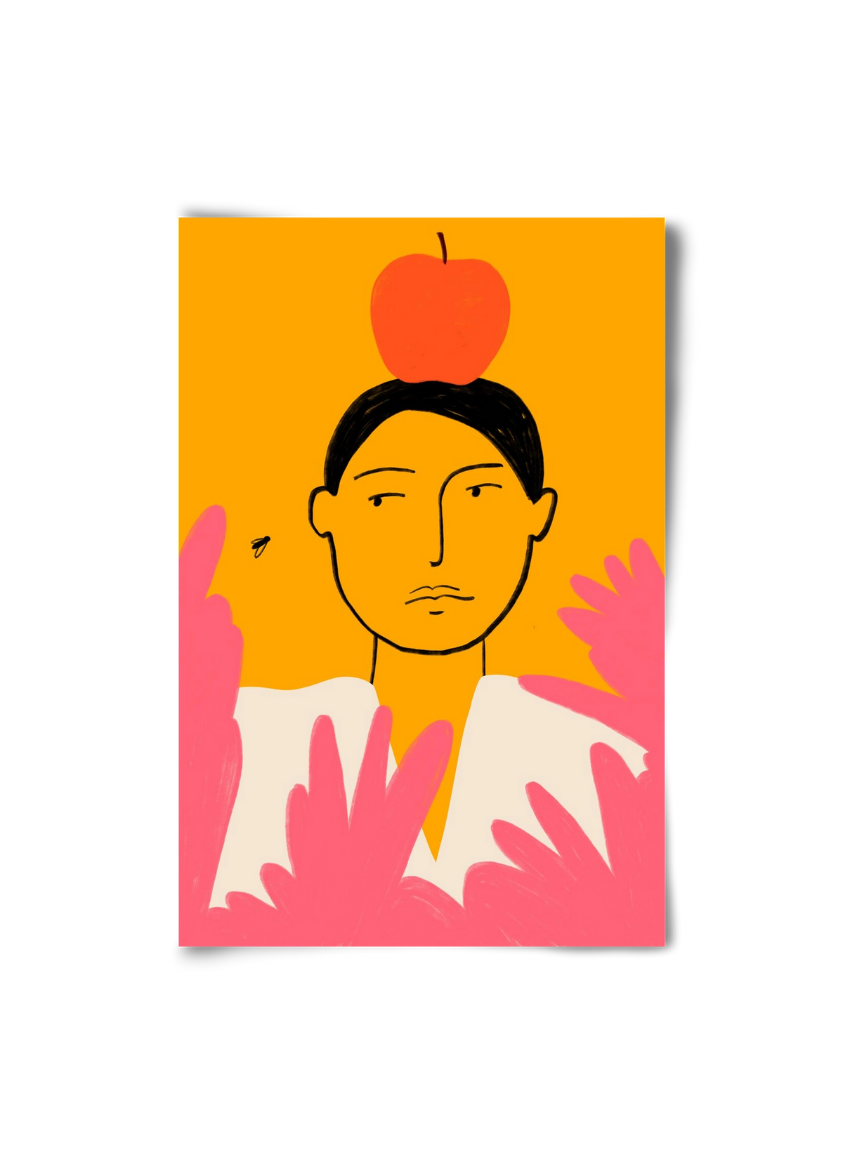 APPLE AND FLY, 20x30 cm, Keret nélkül