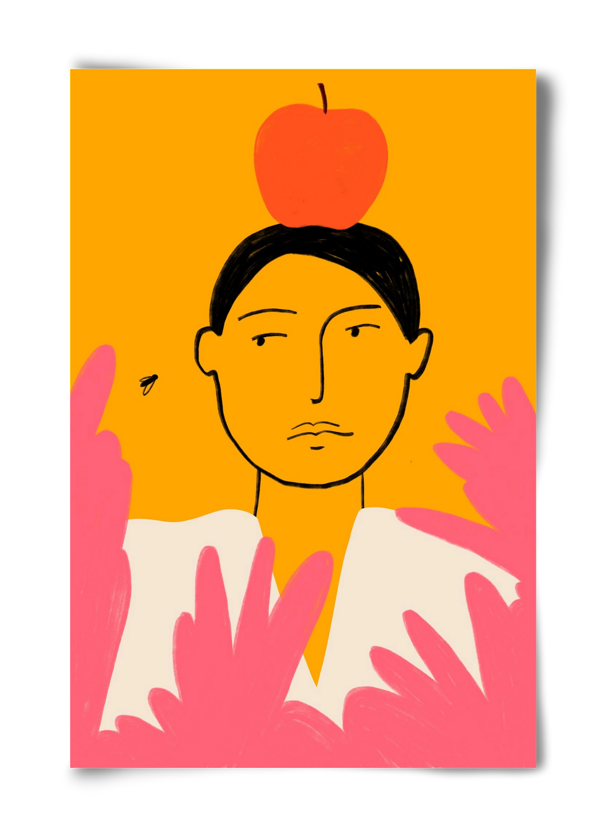 APPLE AND FLY, 40x60 cm, Keret nélkül