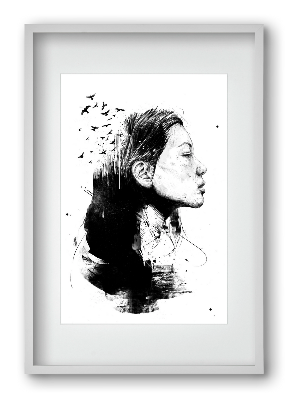 Open your mind, 40x60 cm (30x45 cm), Fehér keret, paszpartuval