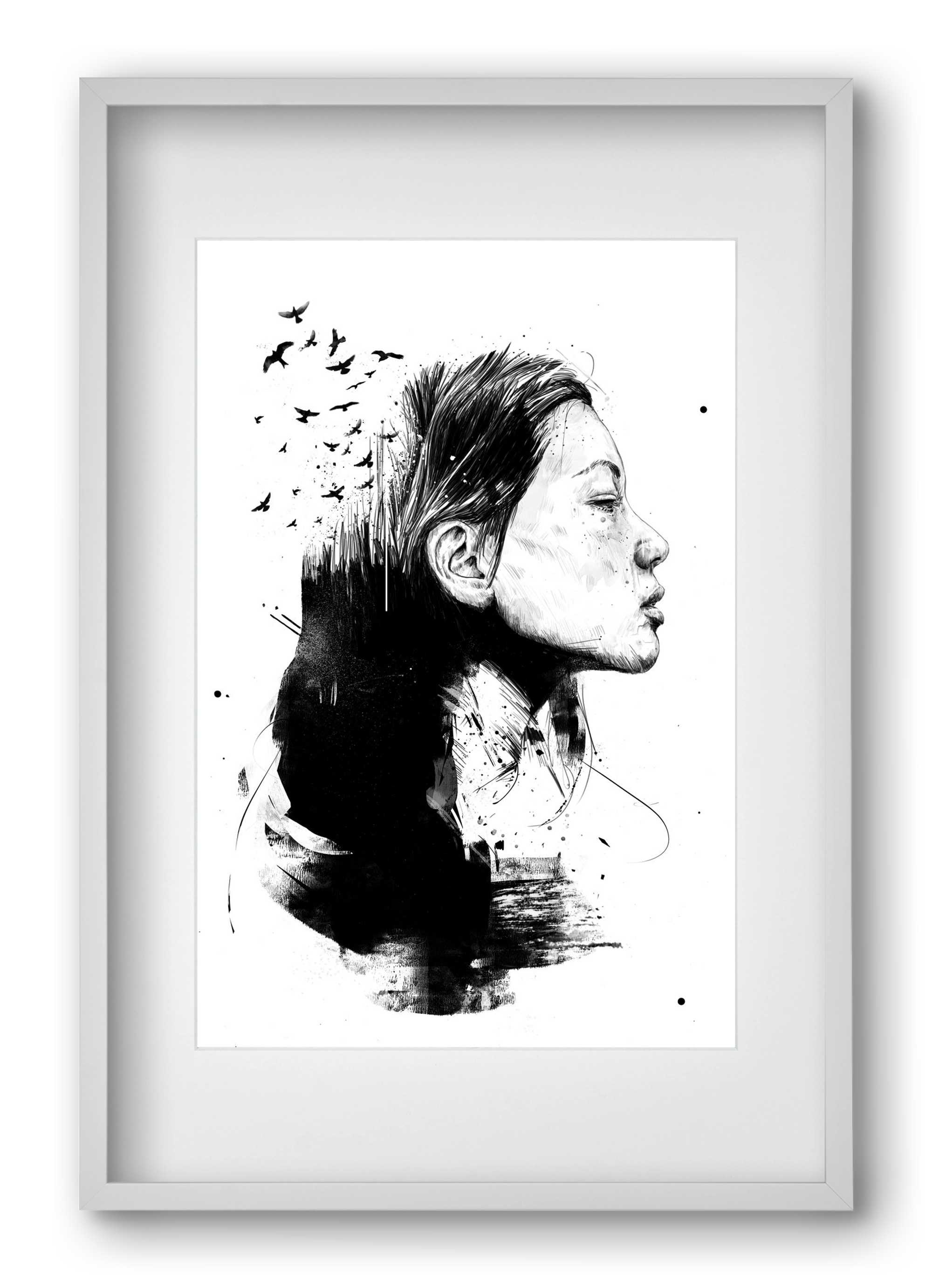 Open your mind, 40x60 cm (30x45 cm), Fehér keret, paszpartuval