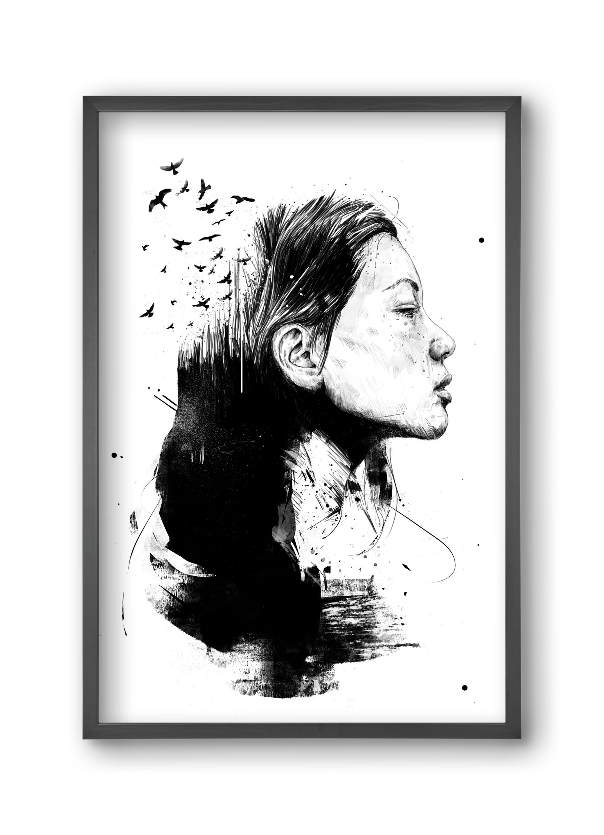 Open your mind, 30x45 cm (30x45 cm), Fekete keret