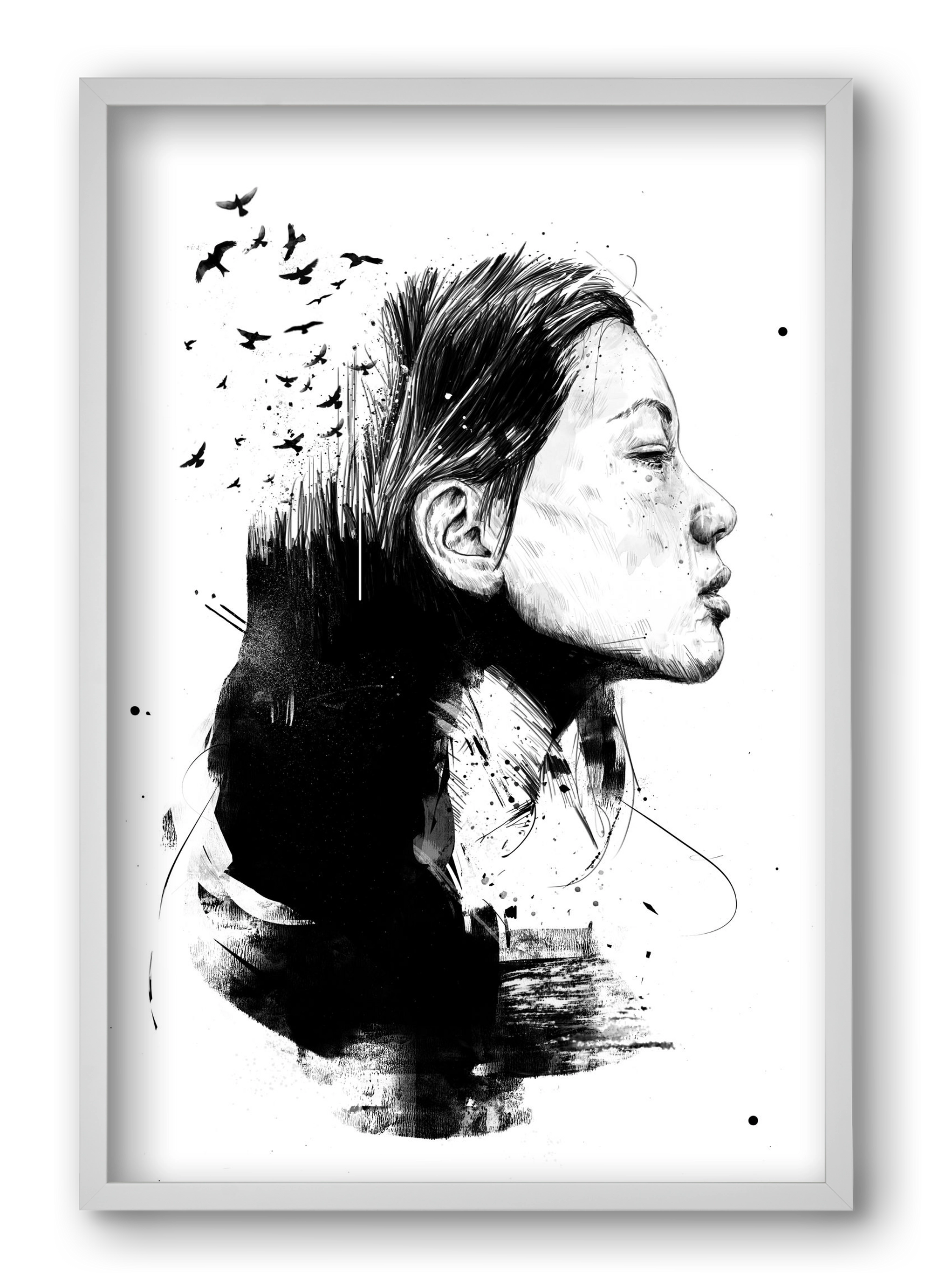 Open your mind, 40x60 cm (40x60 cm), Fehér keret