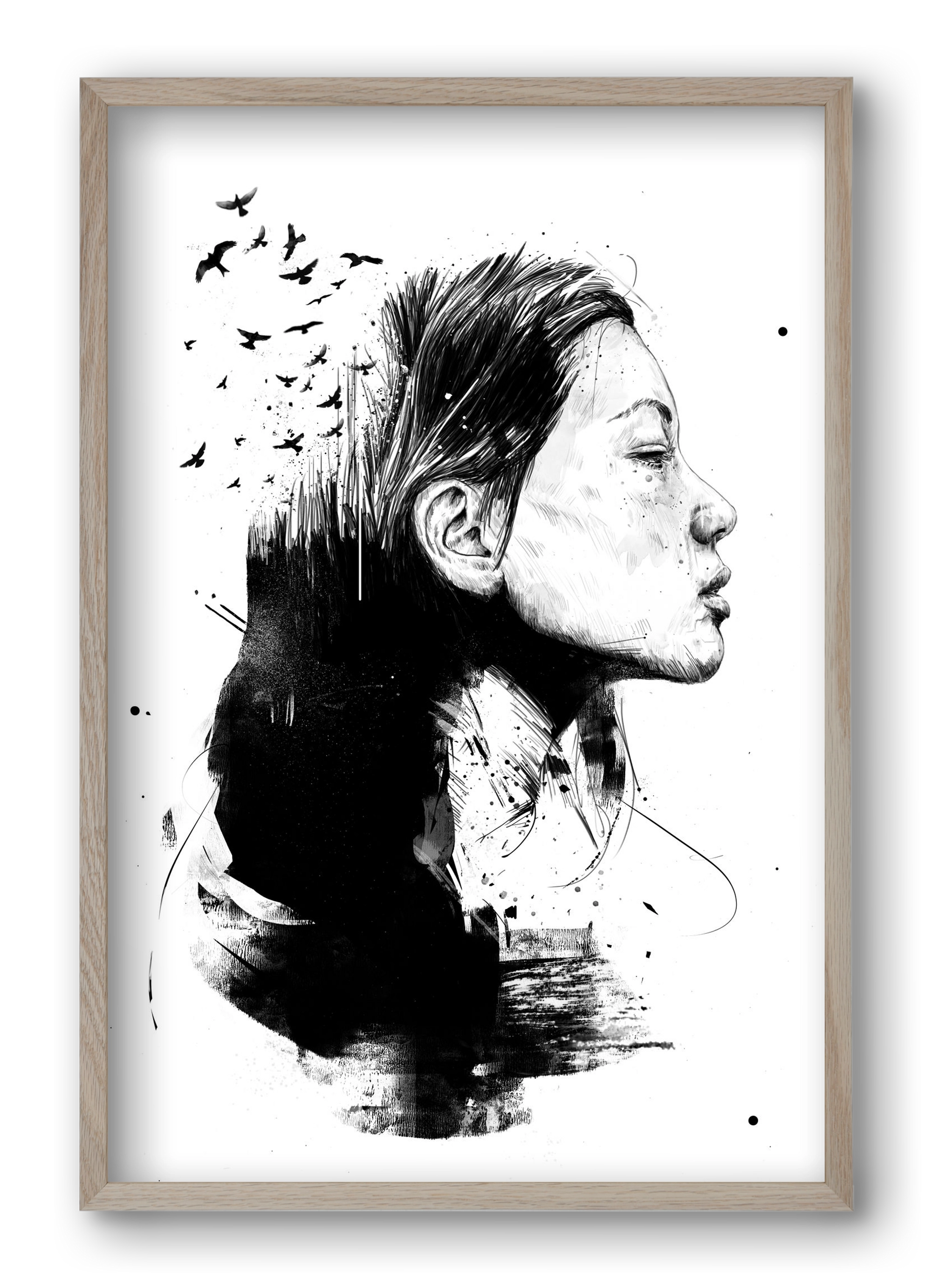 Open your mind, 40x60 cm (40x60 cm), Tölgy keret