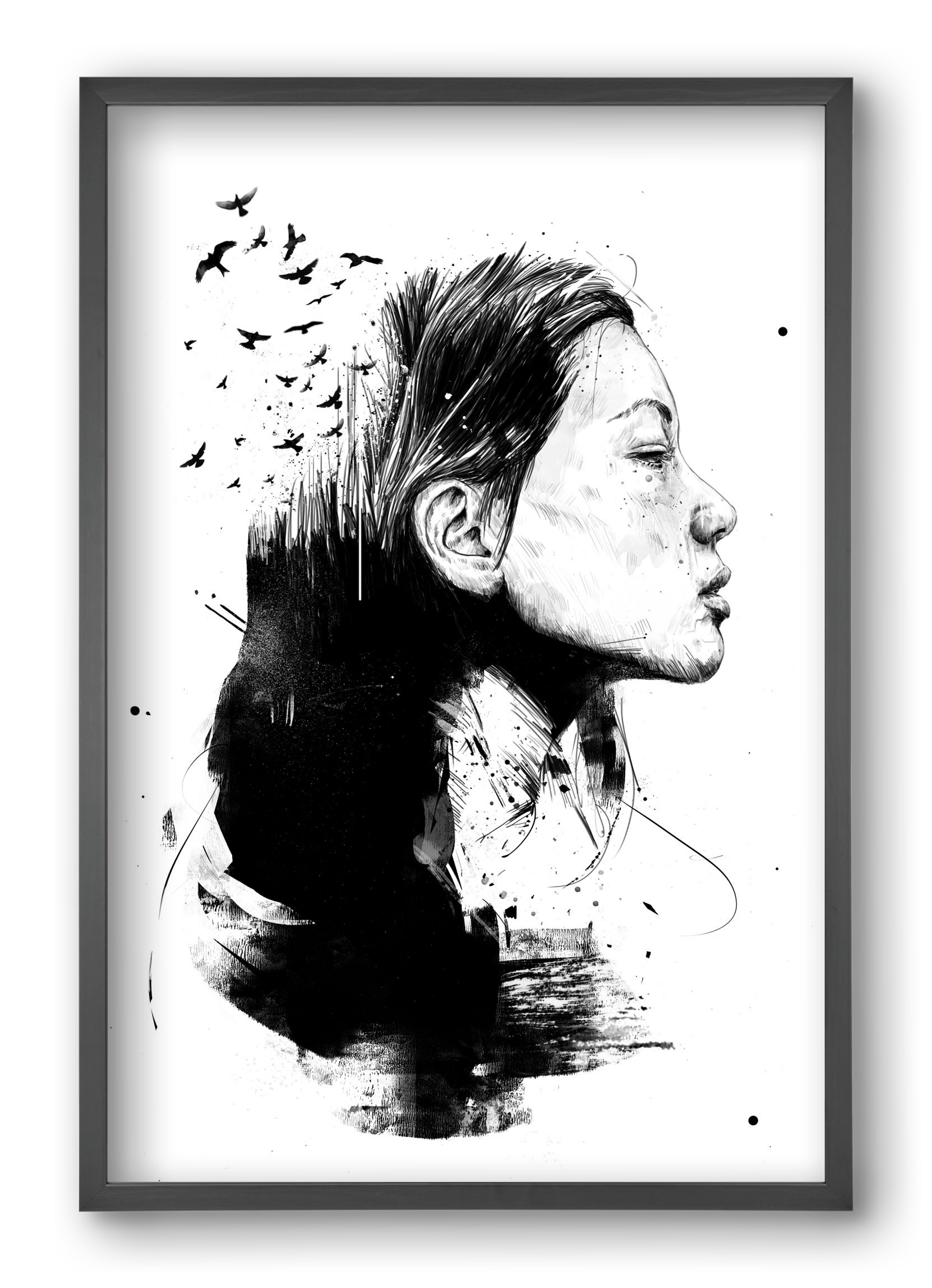 Open your mind, 40x60 cm (40x60 cm), Fekete keret