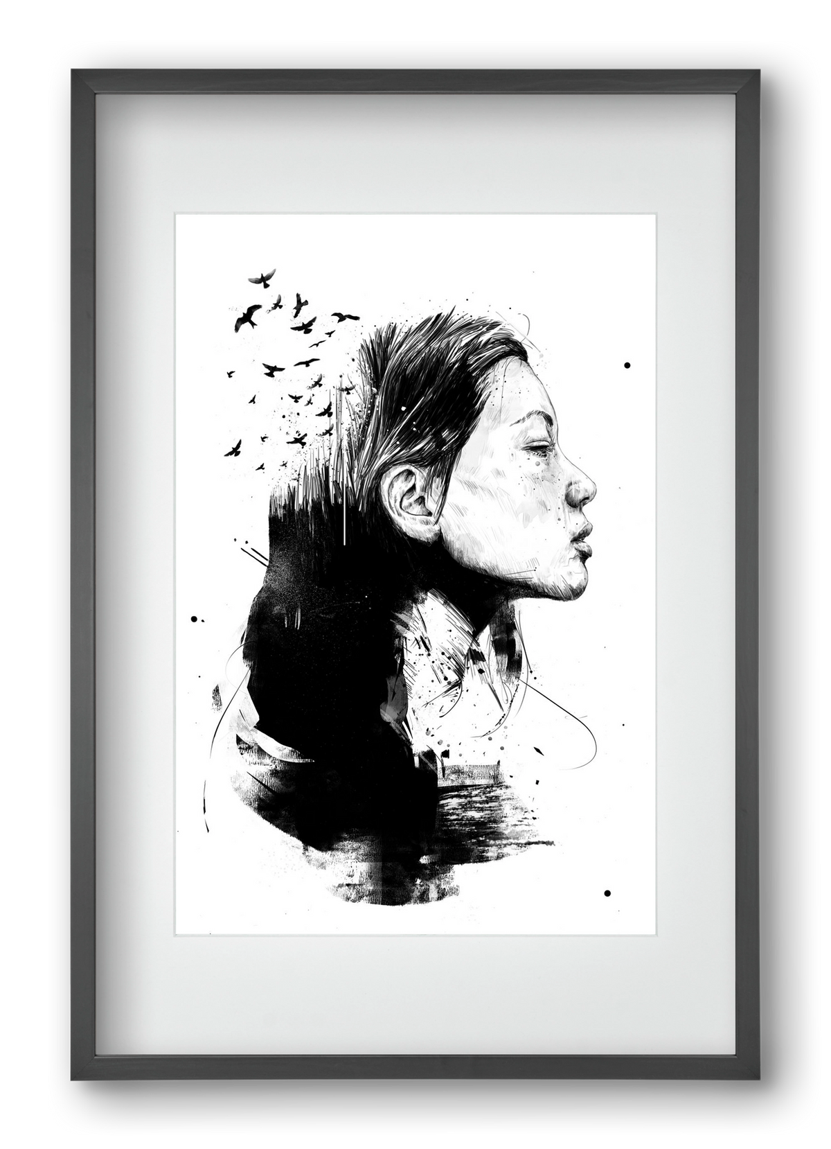 Open your mind, 40x60 cm (30x45 cm), Fekete keret, paszpartuval