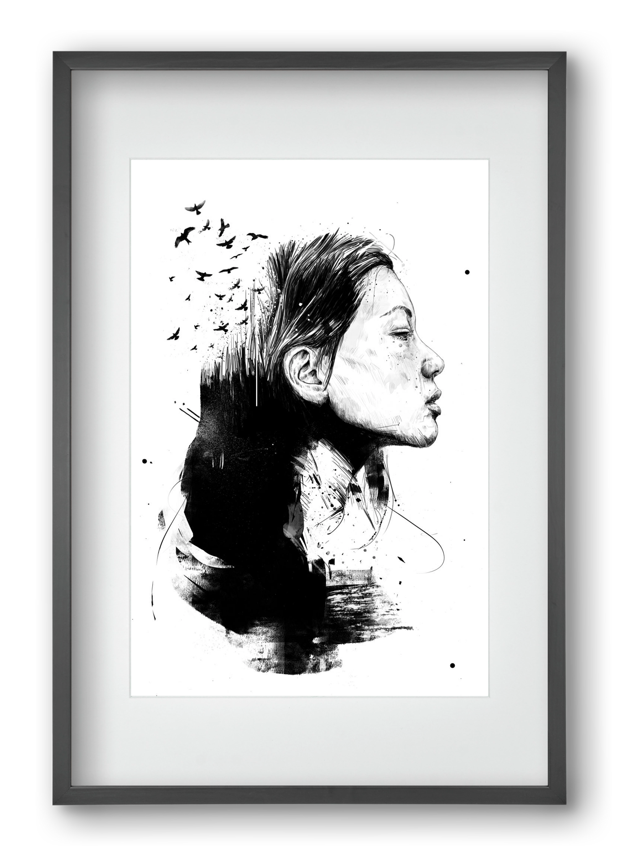 Open your mind, 40x60 cm (30x45 cm), Fekete keret, paszpartuval